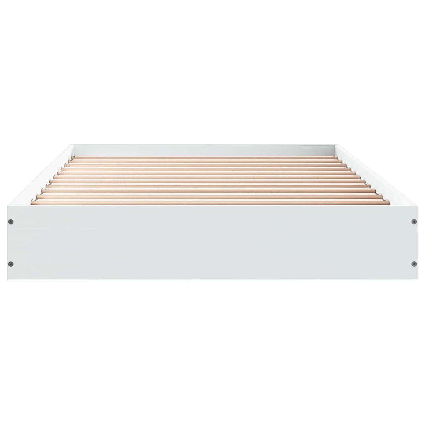 vidaXL Κρεβάτι δαπέδου Λευκό 80 x 200 cm Επεξεργασμένο Ξύλο