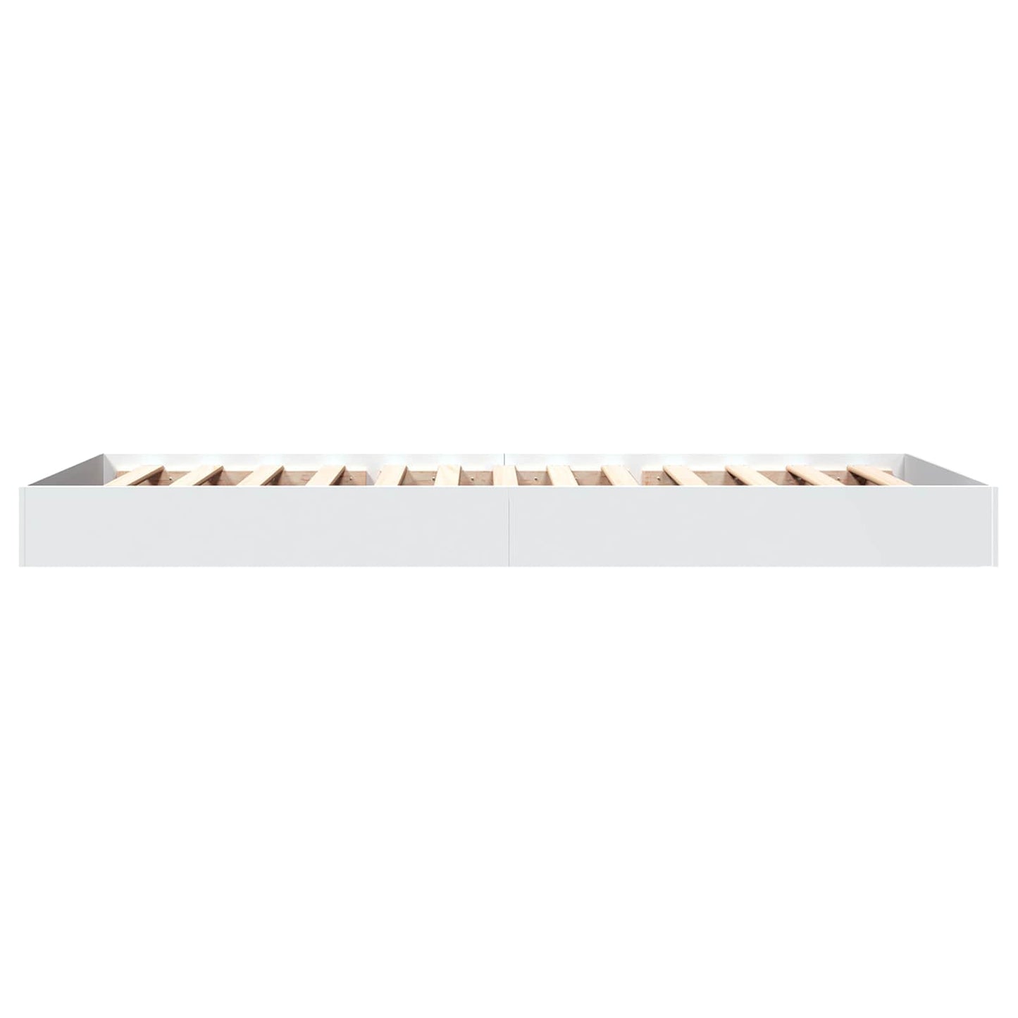 vidaXL Κρεβάτι δαπέδου Λευκό 80 x 200 cm Επεξεργασμένο Ξύλο