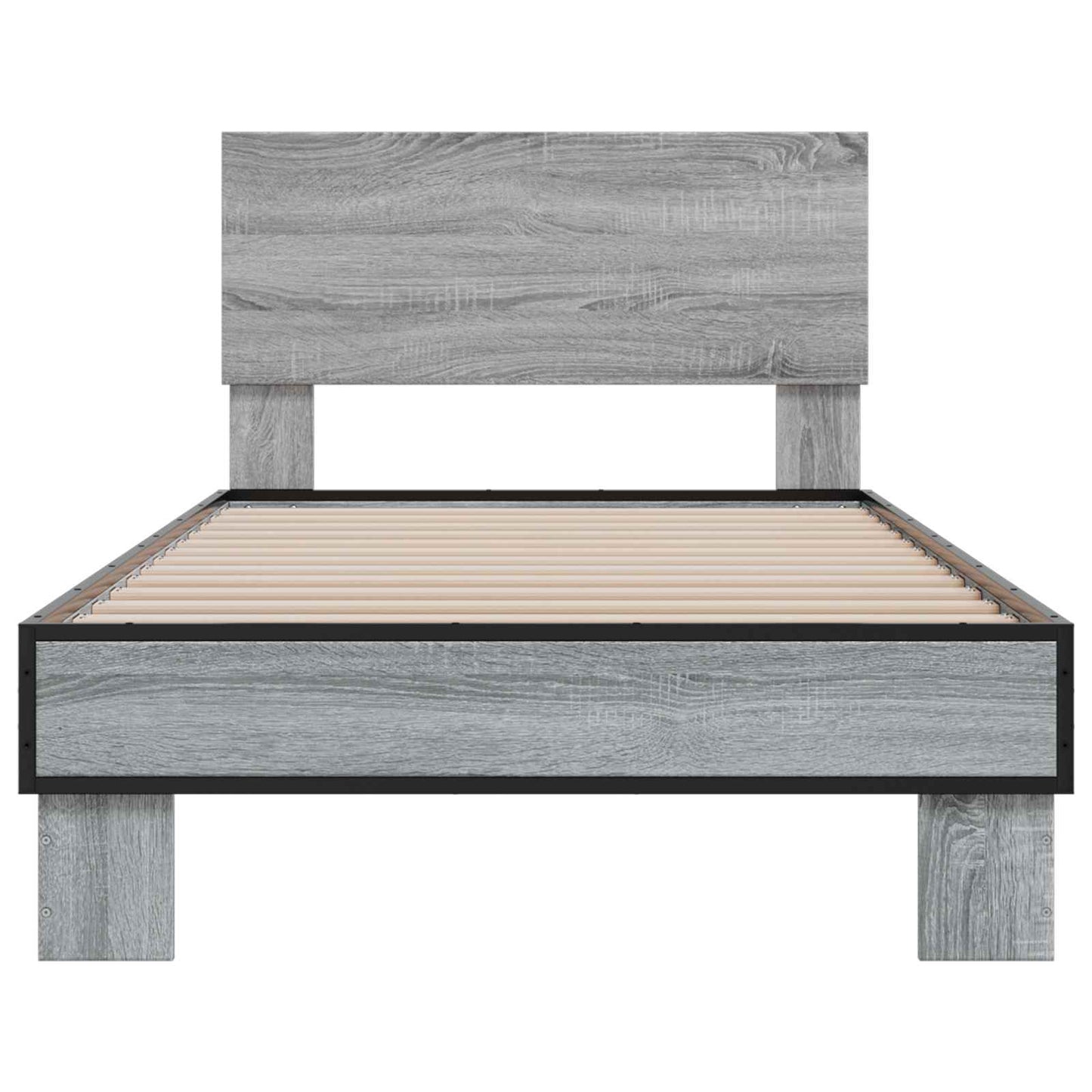 vidaXL Κρεβάτι με Κεφαλάρι Γκρι Sonoma 80 x 200 cm Επεξεργασμένο Ξύλο