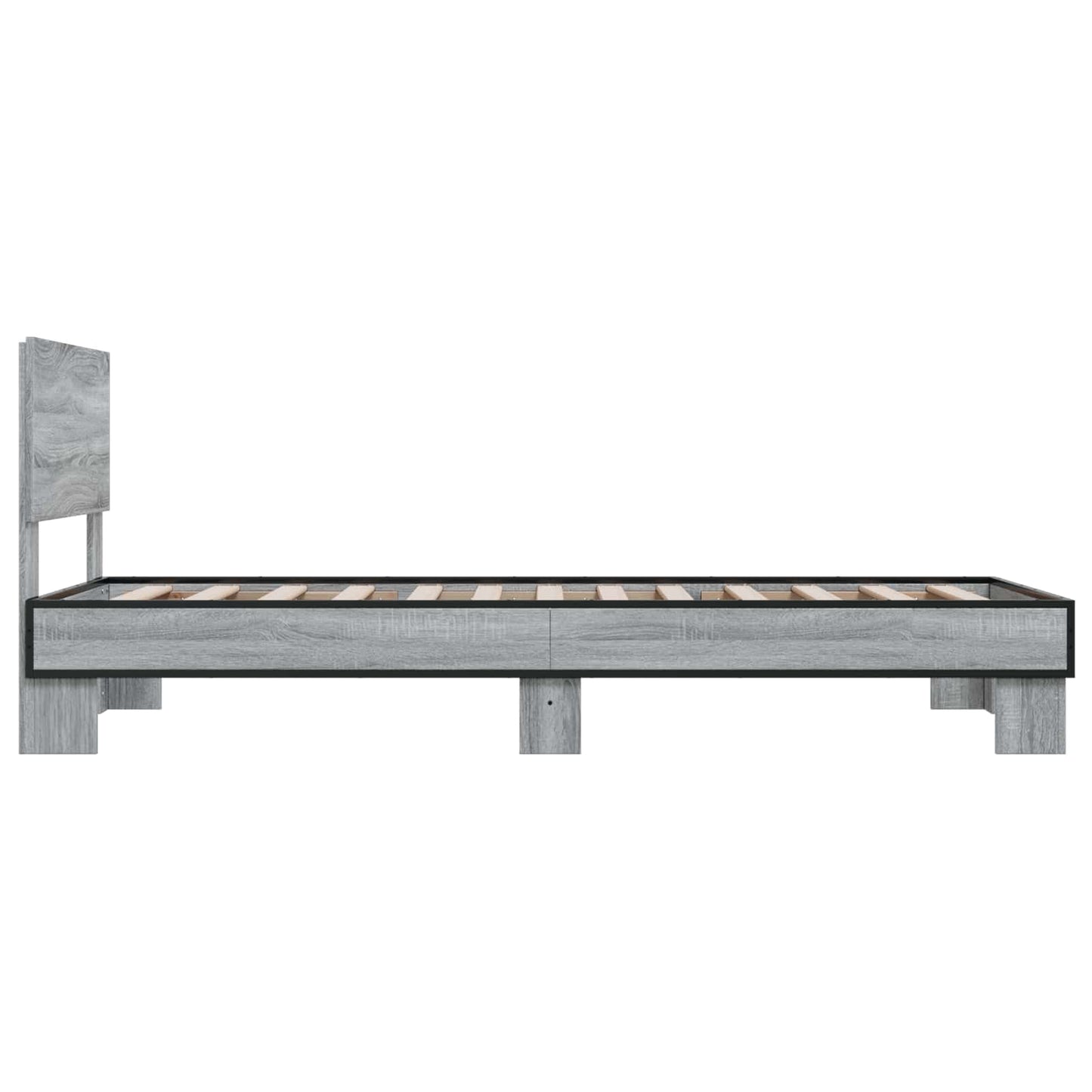 vidaXL Κρεβάτι με Κεφαλάρι Γκρι Sonoma 80 x 200 cm Επεξεργασμένο Ξύλο