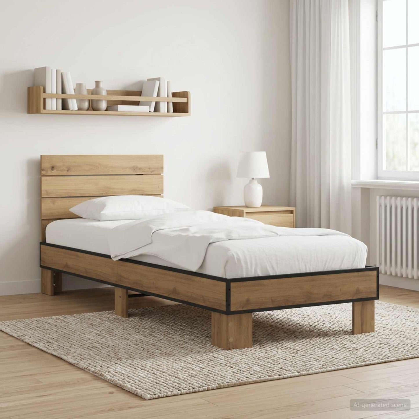 vidaXL Κρεβάτι με Κεφαλάρι Artisan Δρυς 80 x 200 cm Επεξεργασμένο Ξύλο