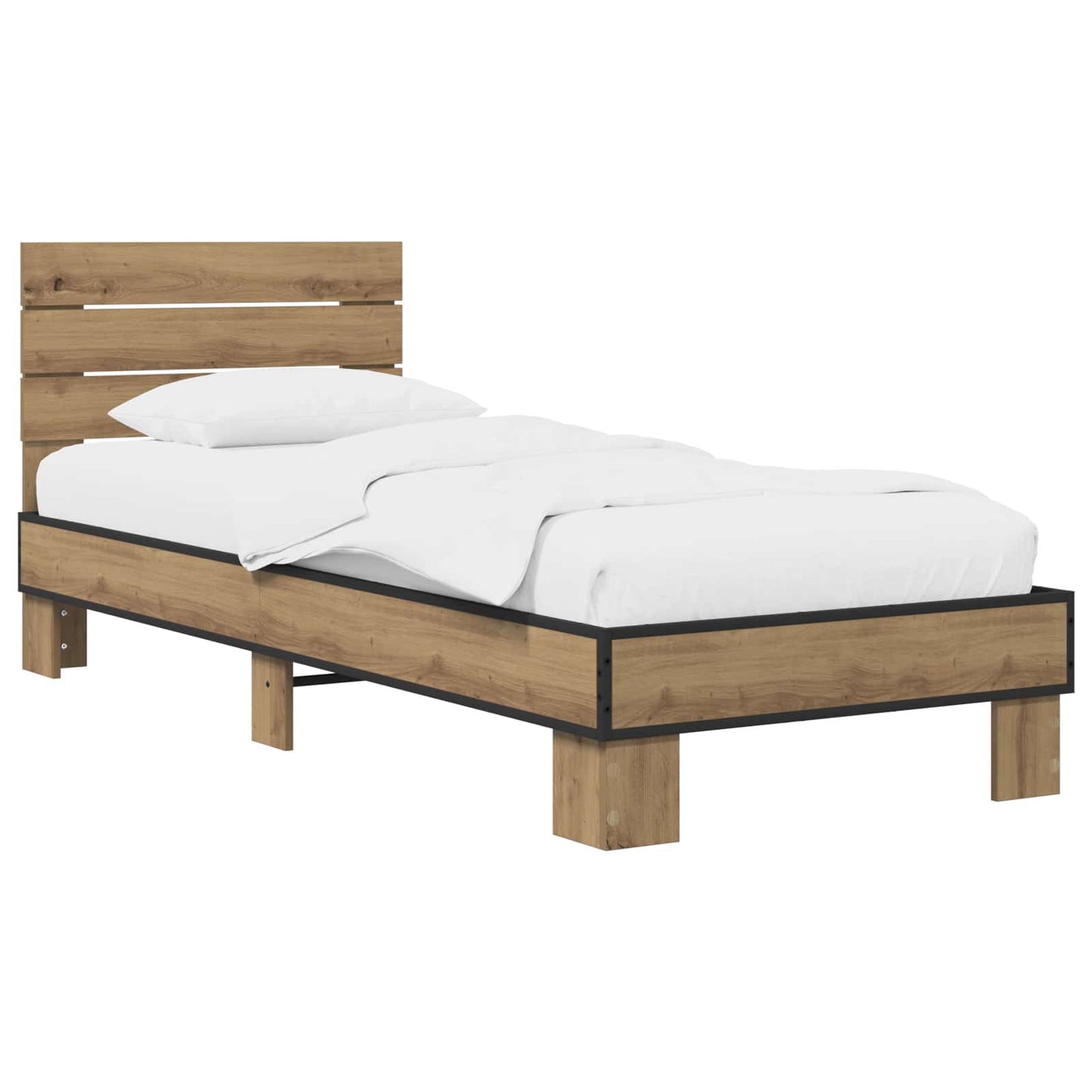 vidaXL Κρεβάτι με Κεφαλάρι Artisan Δρυς 80 x 200 cm Επεξεργασμένο Ξύλο
