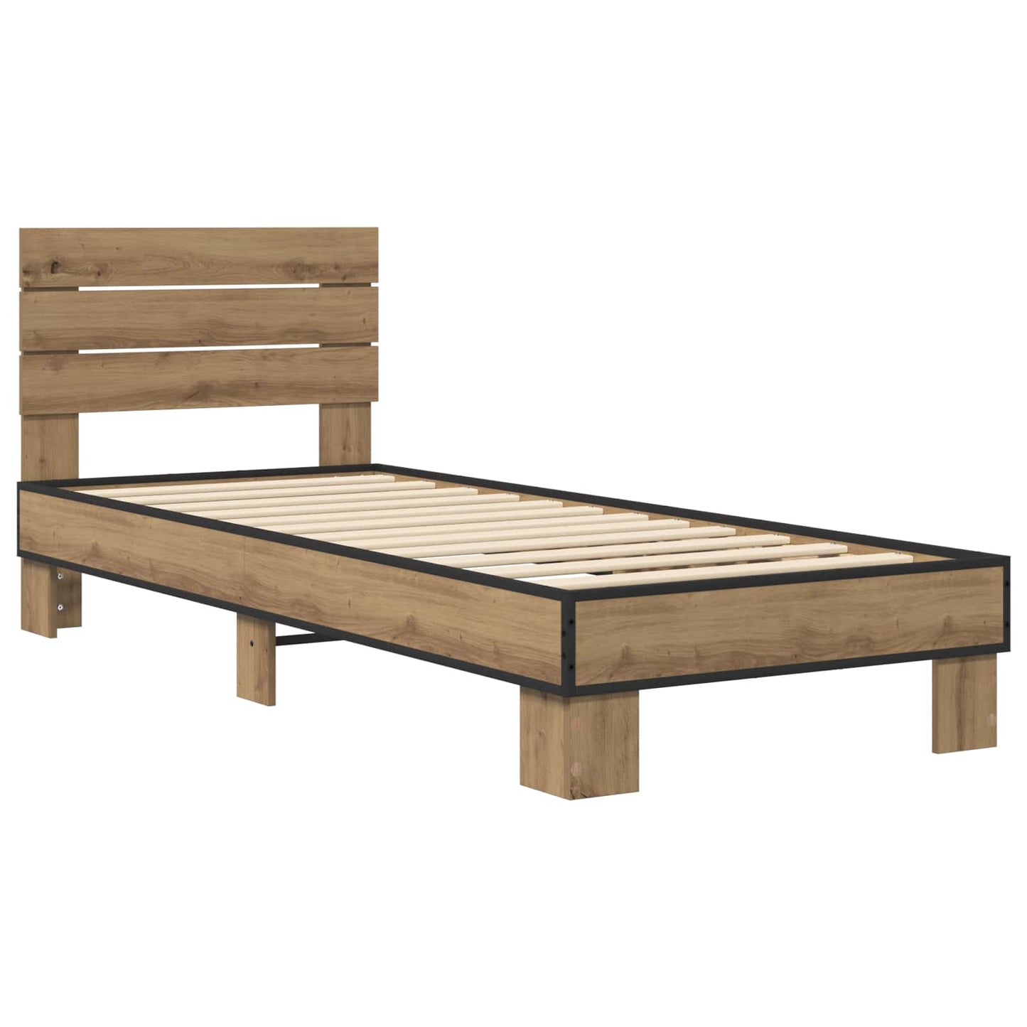 vidaXL Κρεβάτι με Κεφαλάρι Artisan Δρυς 80 x 200 cm Επεξεργασμένο Ξύλο