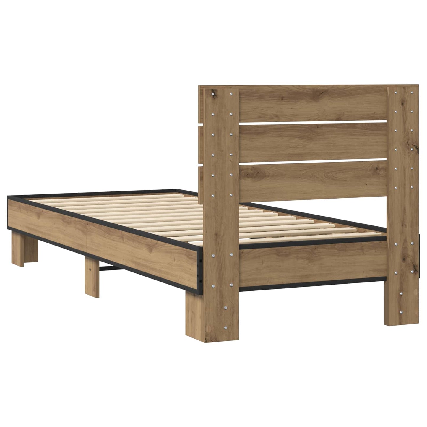 vidaXL Κρεβάτι με Κεφαλάρι Artisan Δρυς 80 x 200 cm Επεξεργασμένο Ξύλο