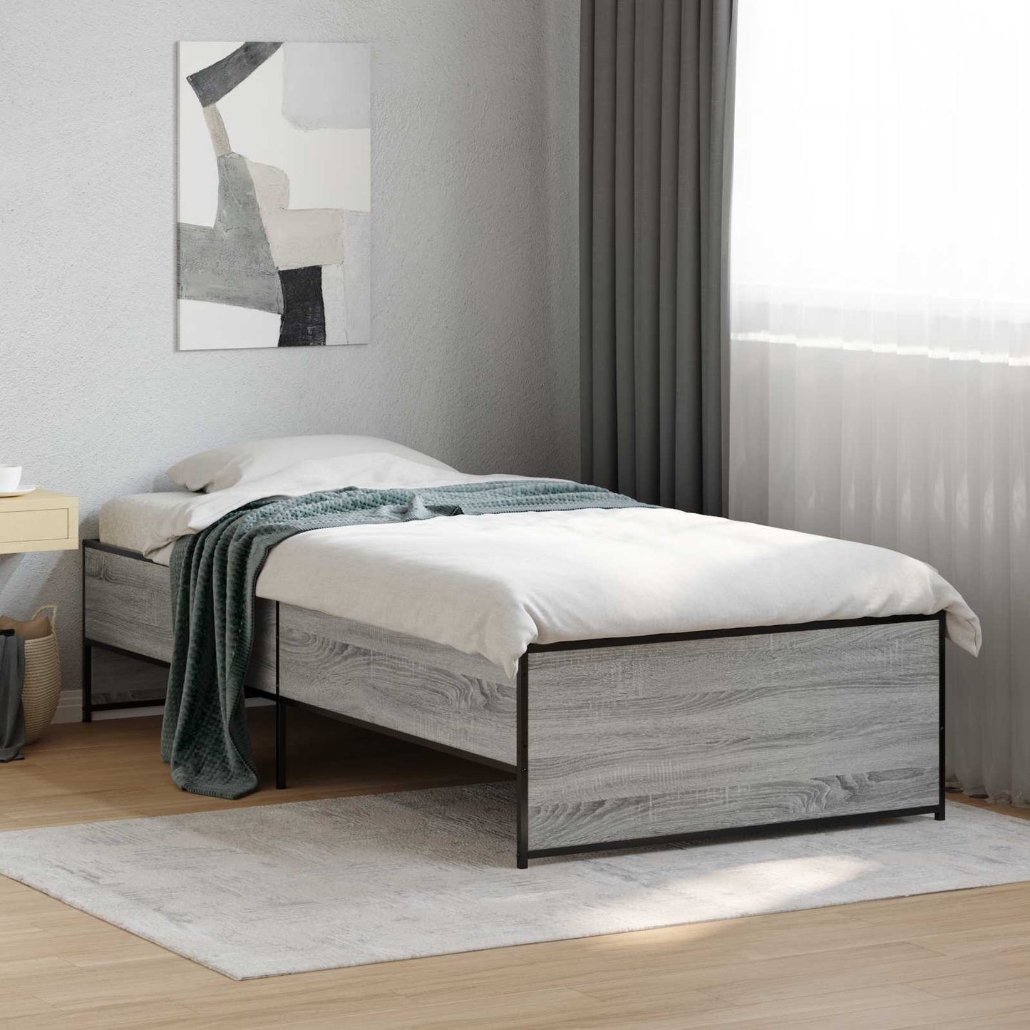 vidaXL Σκελετός Κρεβατιού Γκρι Sonoma 80 x 200 cm Επεξεργασμένο Ξύλο