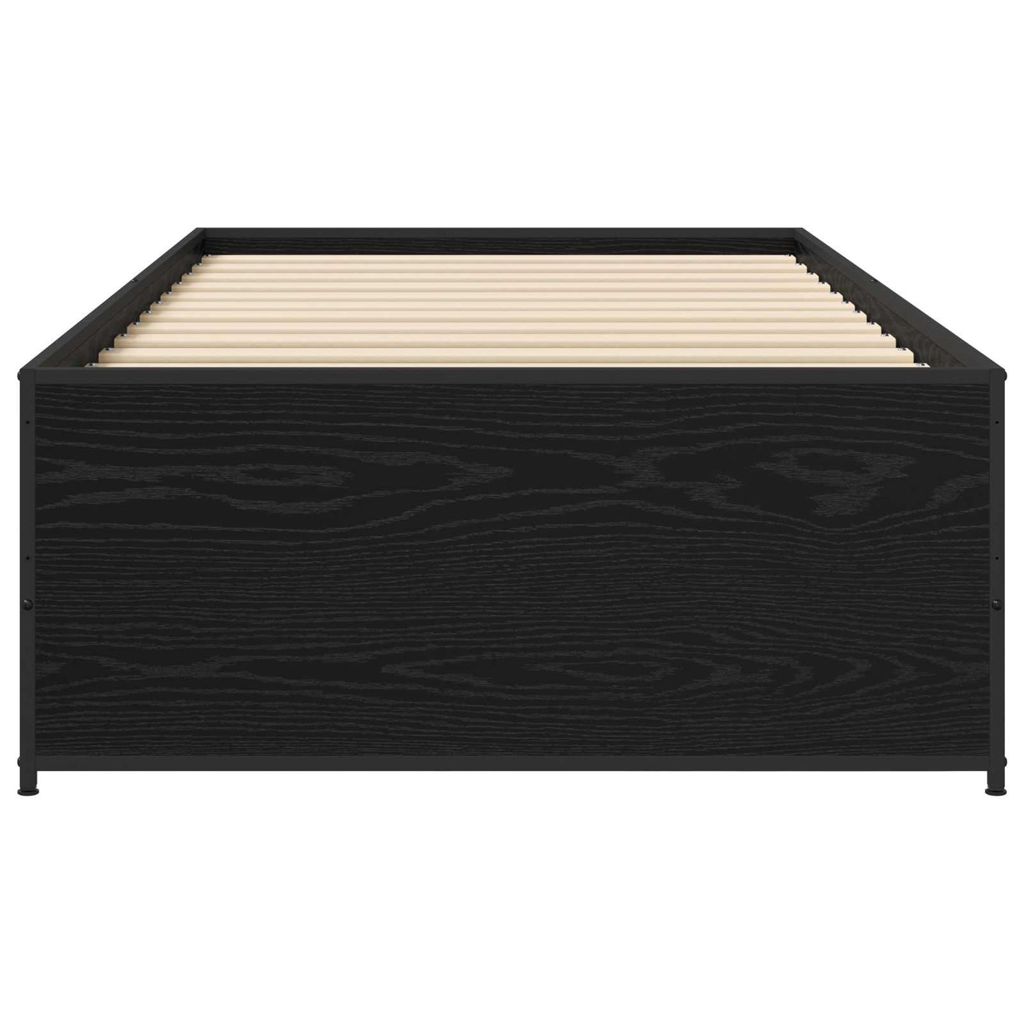 vidaXL Σκελετός Κρεβατιού Μαύρη Δρυς 80 x 200 cm Επεξεργασμένο Ξύλο