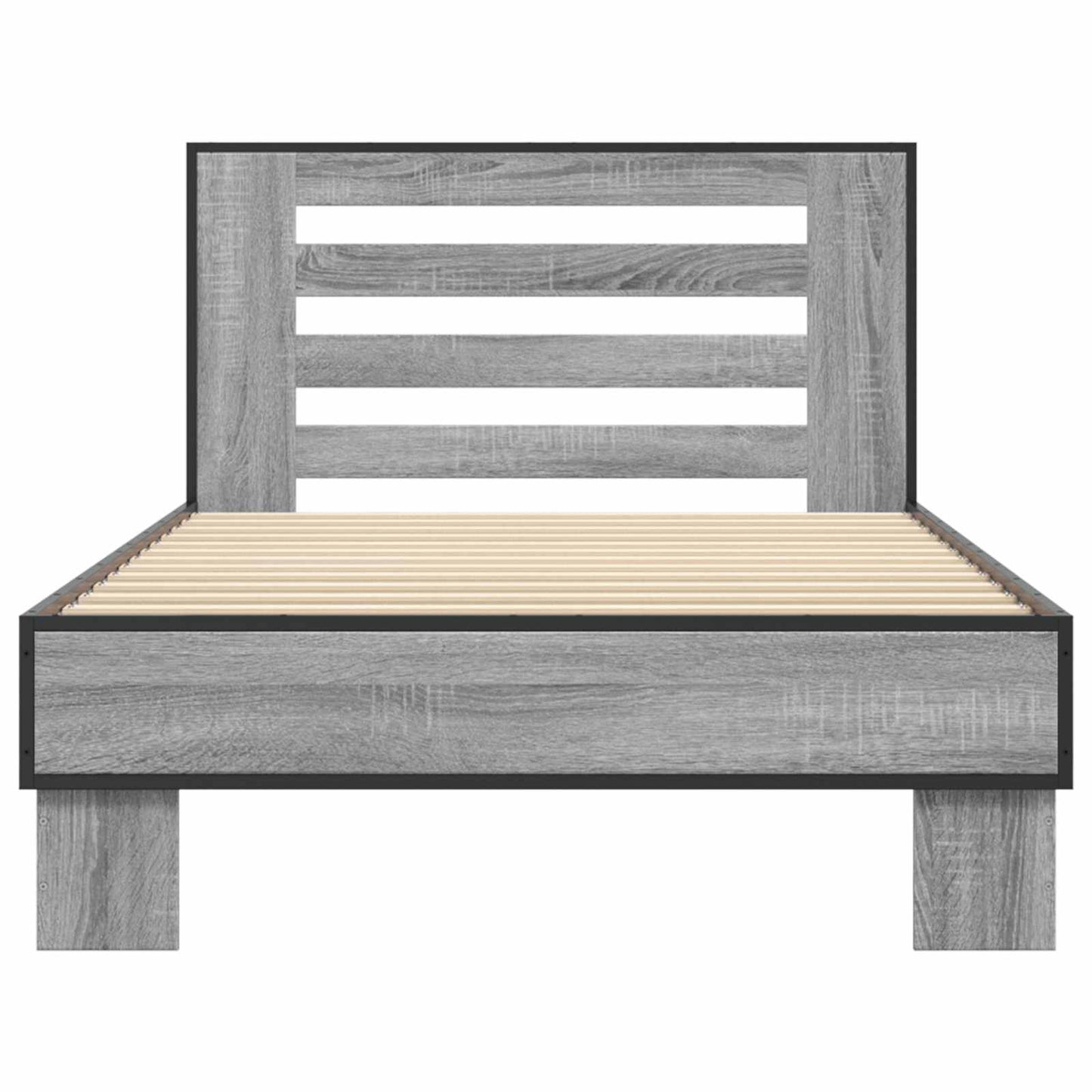 vidaXL Κρεβάτι με Κεφαλάρι Γκρι Sonoma 80 x 200 cm Επεξεργασμένο Ξύλο