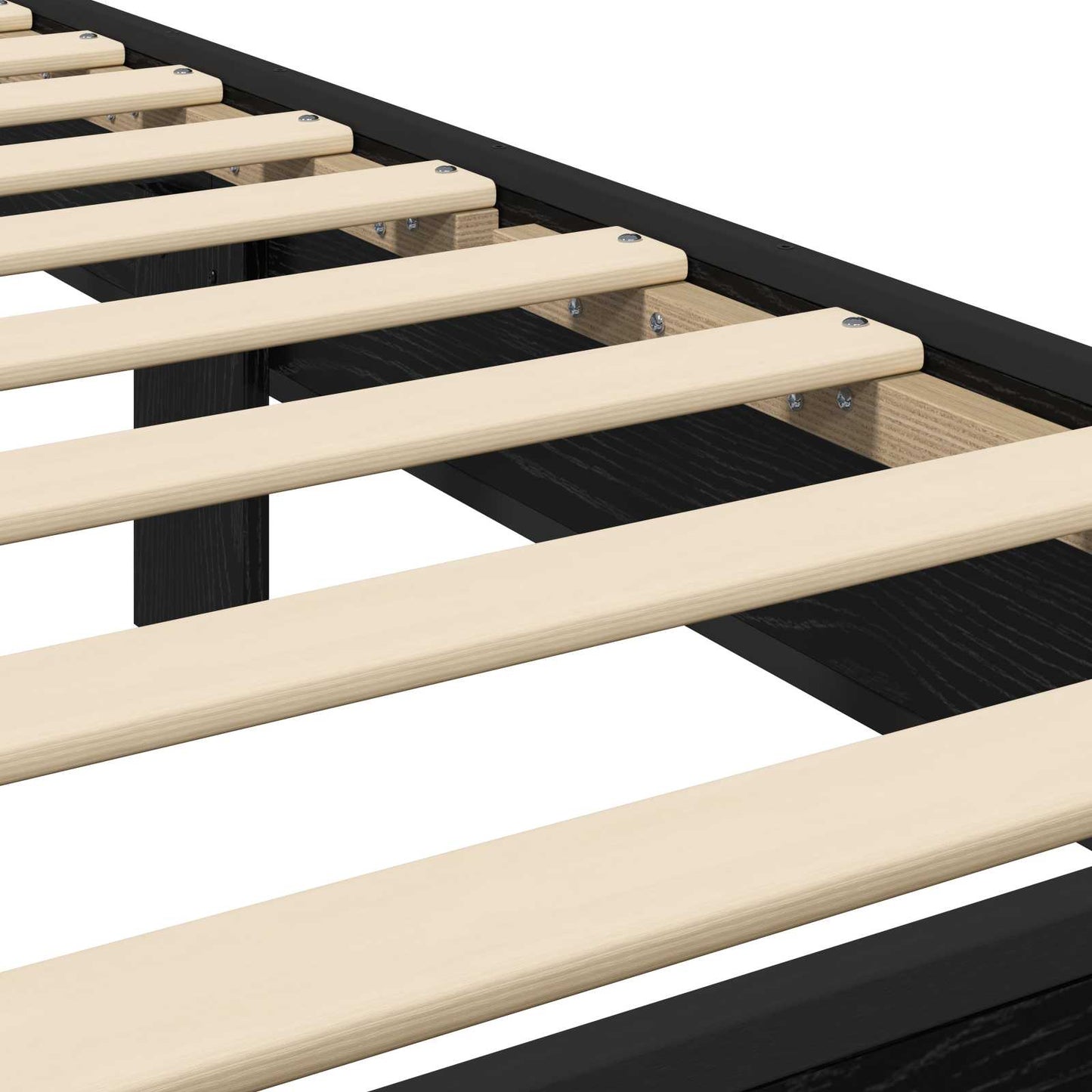 vidaXL Κρεβάτι με Κεφαλάρι Μαύρη Δρυς 80 x 200 cm Επεξεργασμένο Ξύλο