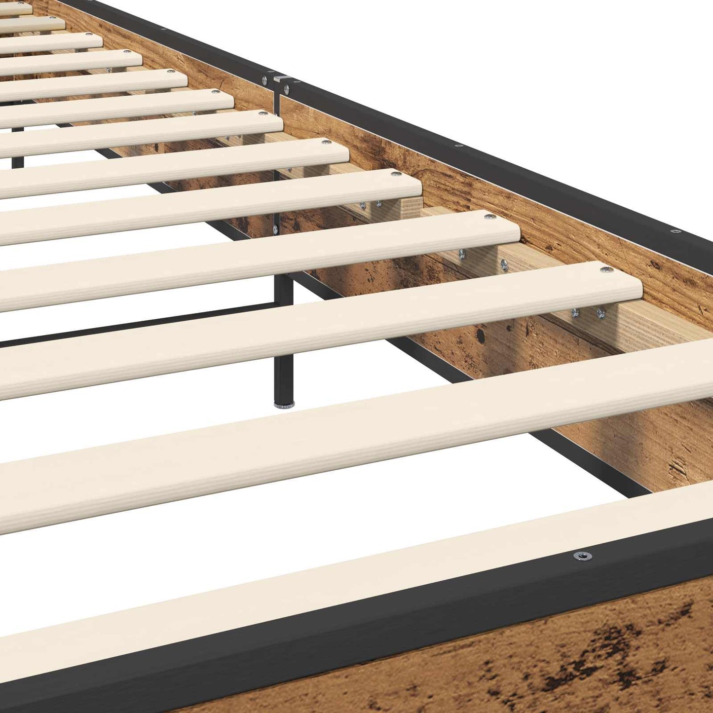 vidaXL Κρεβάτι με Κεφαλάρι Παλαιωμένο ξύλο 80 x 200 cm