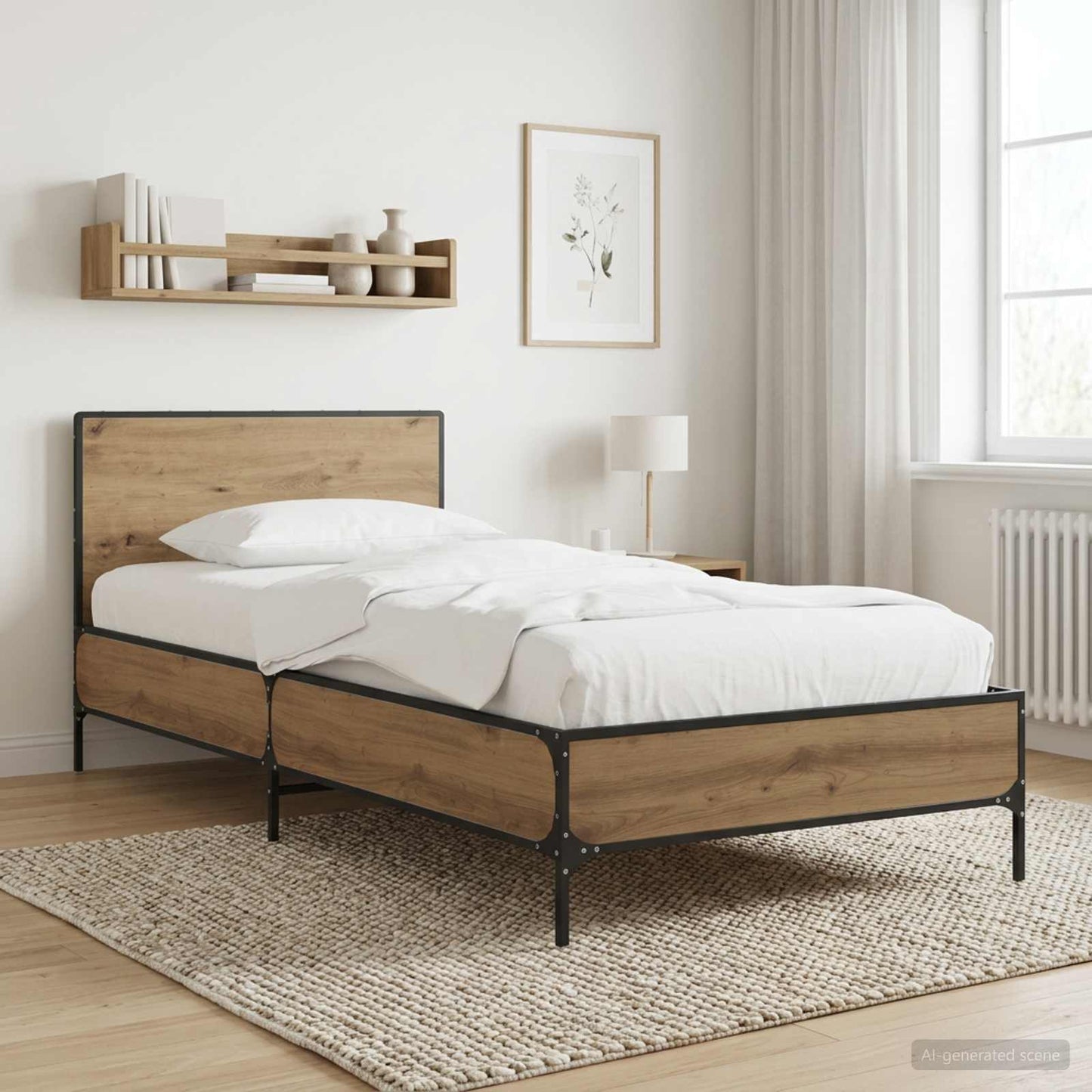 vidaXL Κρεβάτι με Κεφαλάρι Artisian Δρυς 80 x 200 cm