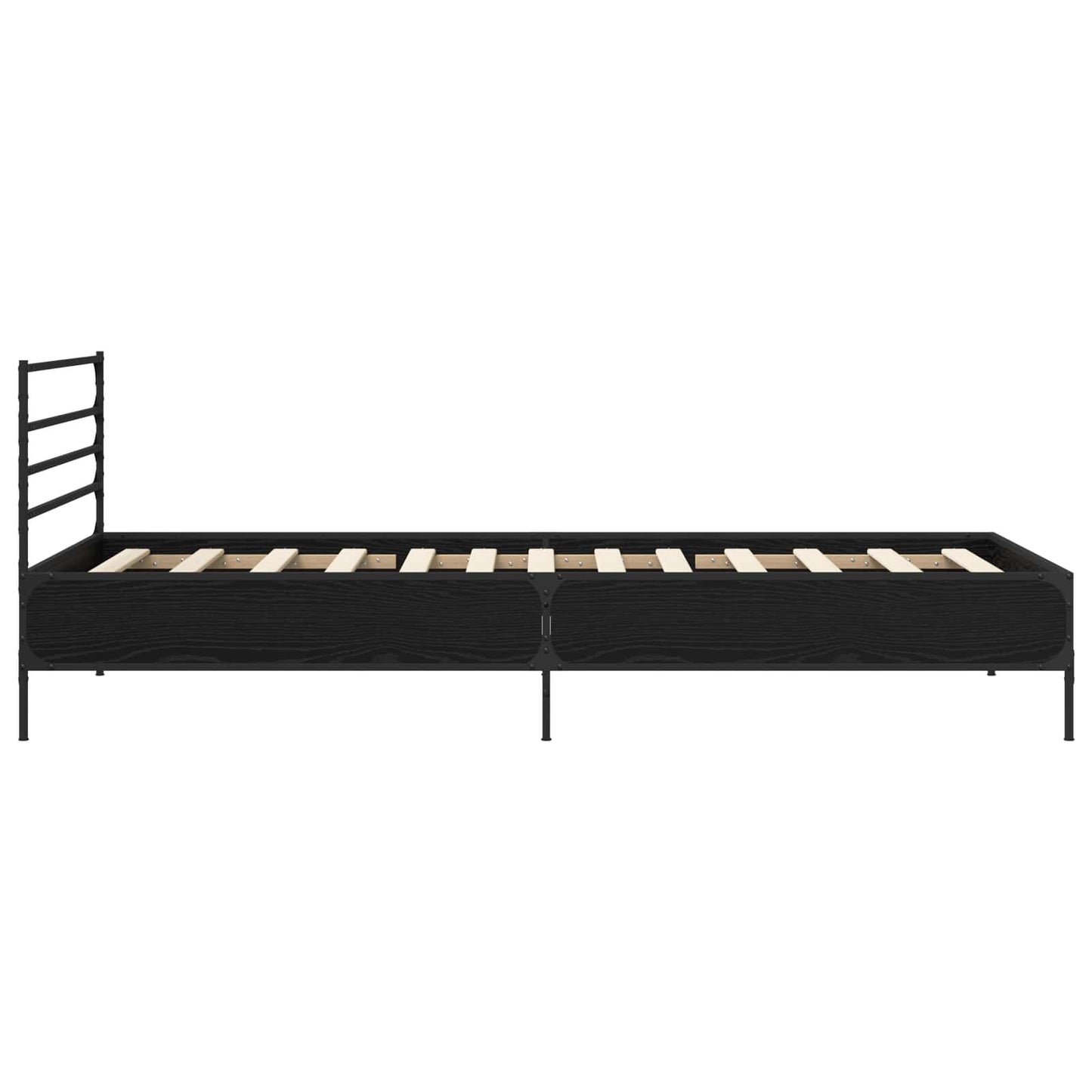vidaXL Σκελετός Κρεβατιού Μαύρη Δρυς 80 x 200 cm Επεξεργασμένο Ξύλο
