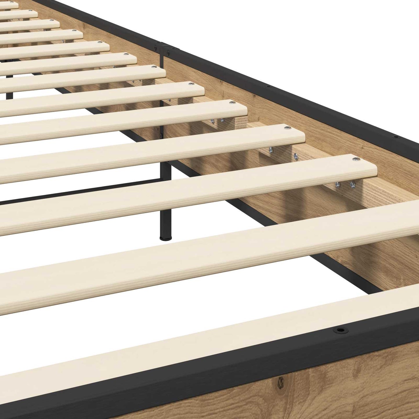 vidaXL Σκελετός Κρεβατιού Artisian Δρυς 80 x 200 cm Επεξεργασμένο Ξύλο