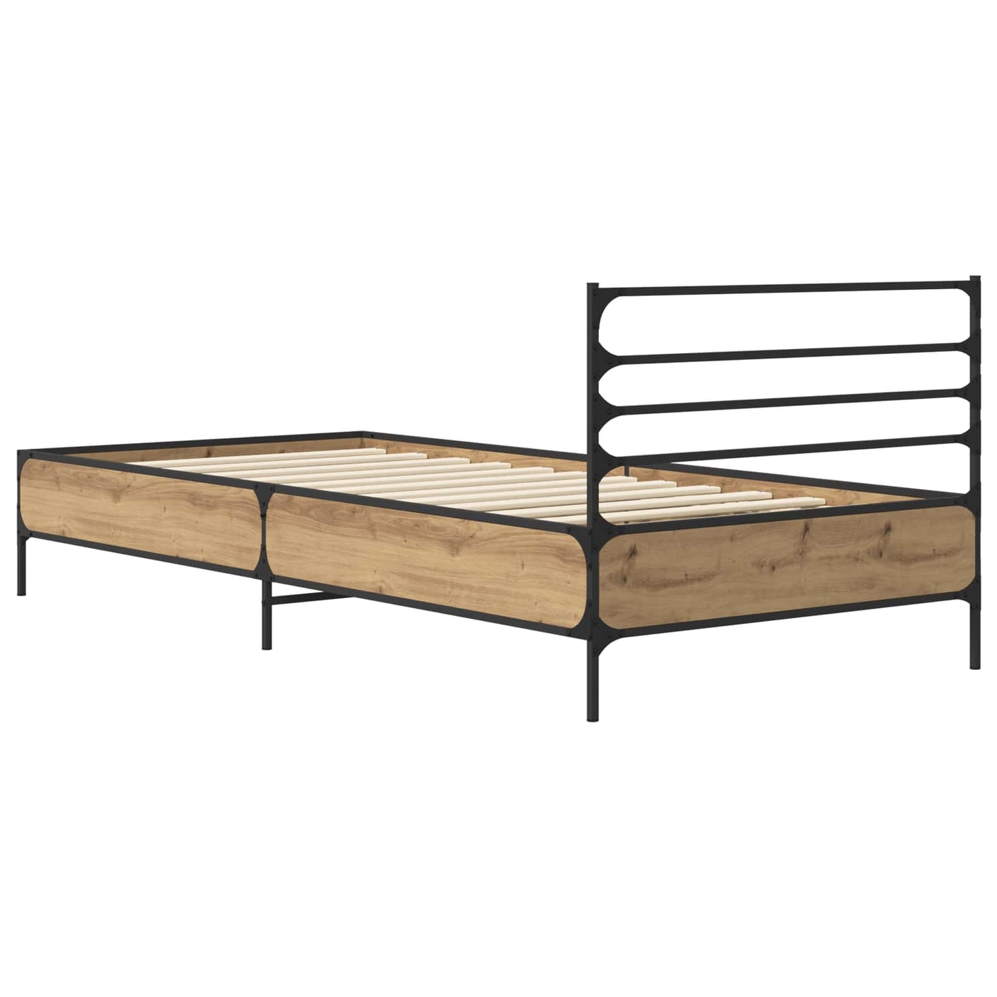 vidaXL Σκελετός Κρεβατιού Artisian Δρυς 80 x 200 cm Επεξεργασμένο Ξύλο