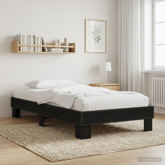 vidaXL Σκελετός Κρεβατιού Μαύρη Δρυς 80 x 200 cm Επεξεργασμένο Ξύλο