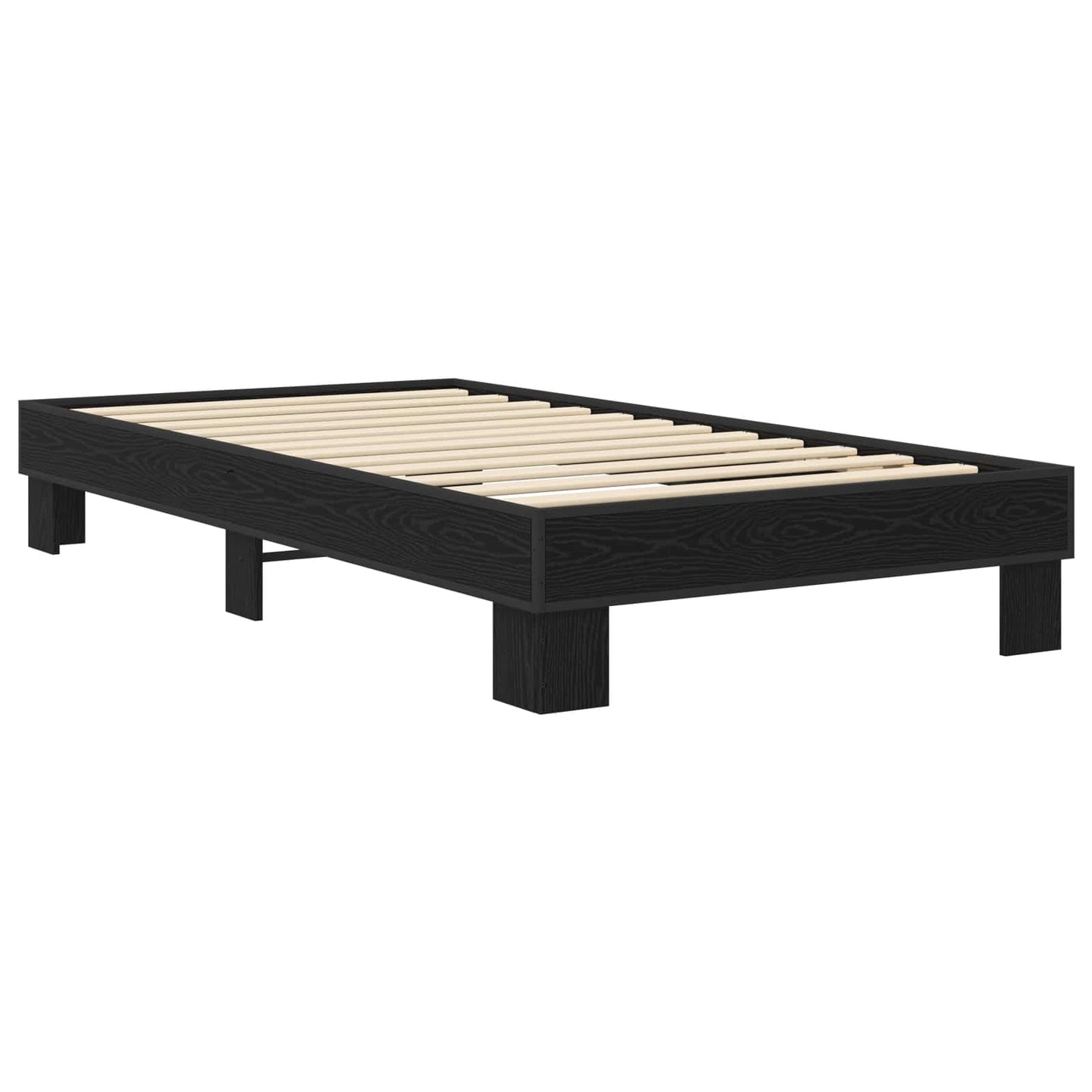 vidaXL Σκελετός Κρεβατιού Μαύρη Δρυς 80 x 200 cm Επεξεργασμένο Ξύλο