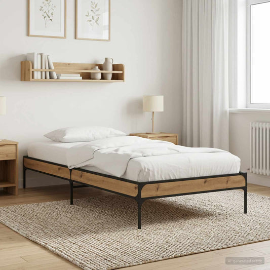 vidaXL Σκελετός Κρεβατιού Artisian Δρυς 80 x 200 cm Επεξεργασμένο Ξύλο