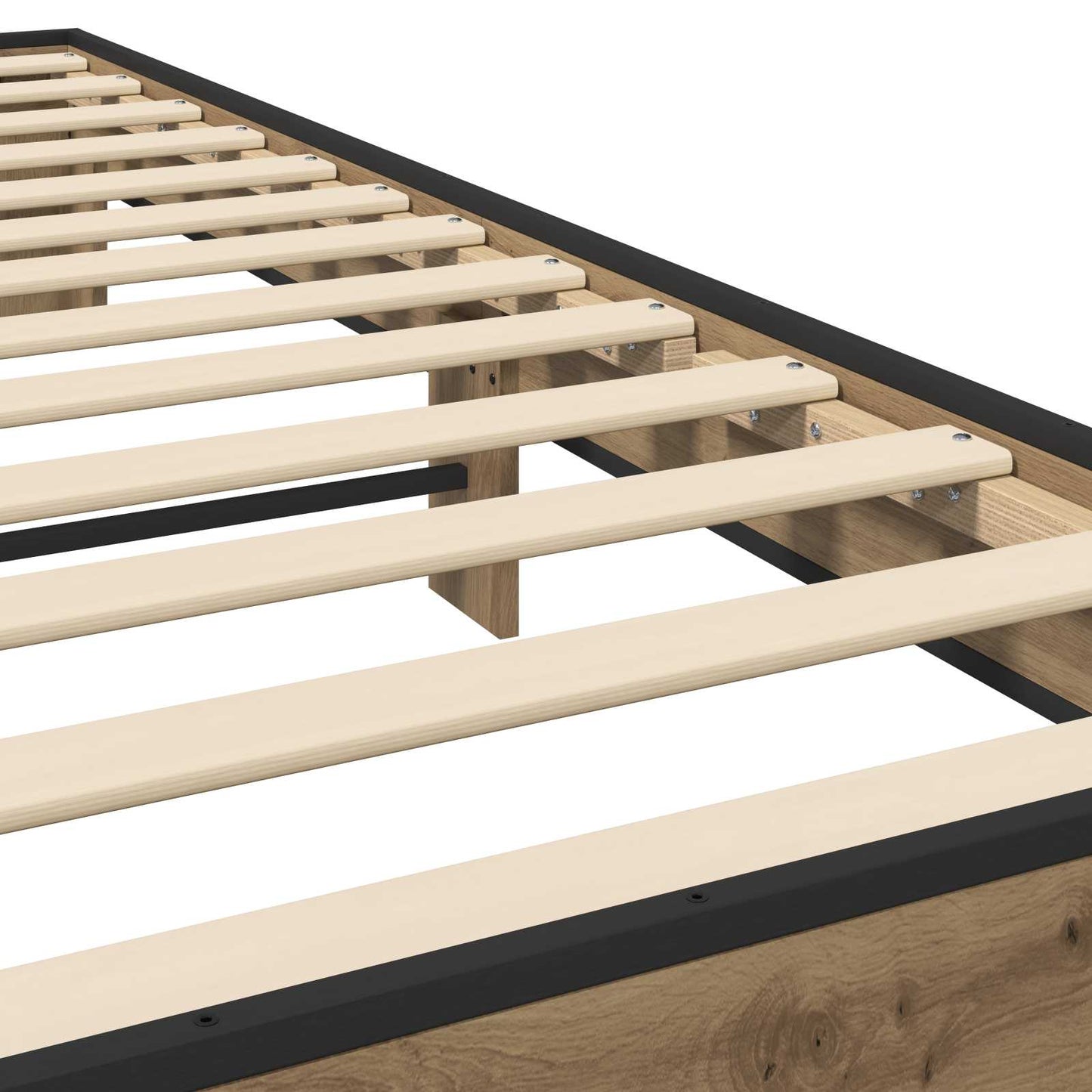 vidaXL Σκελετός Κρεβατιού Artisan Δρυς 80 x 200 cm Επεξεργασμένο Ξύλο