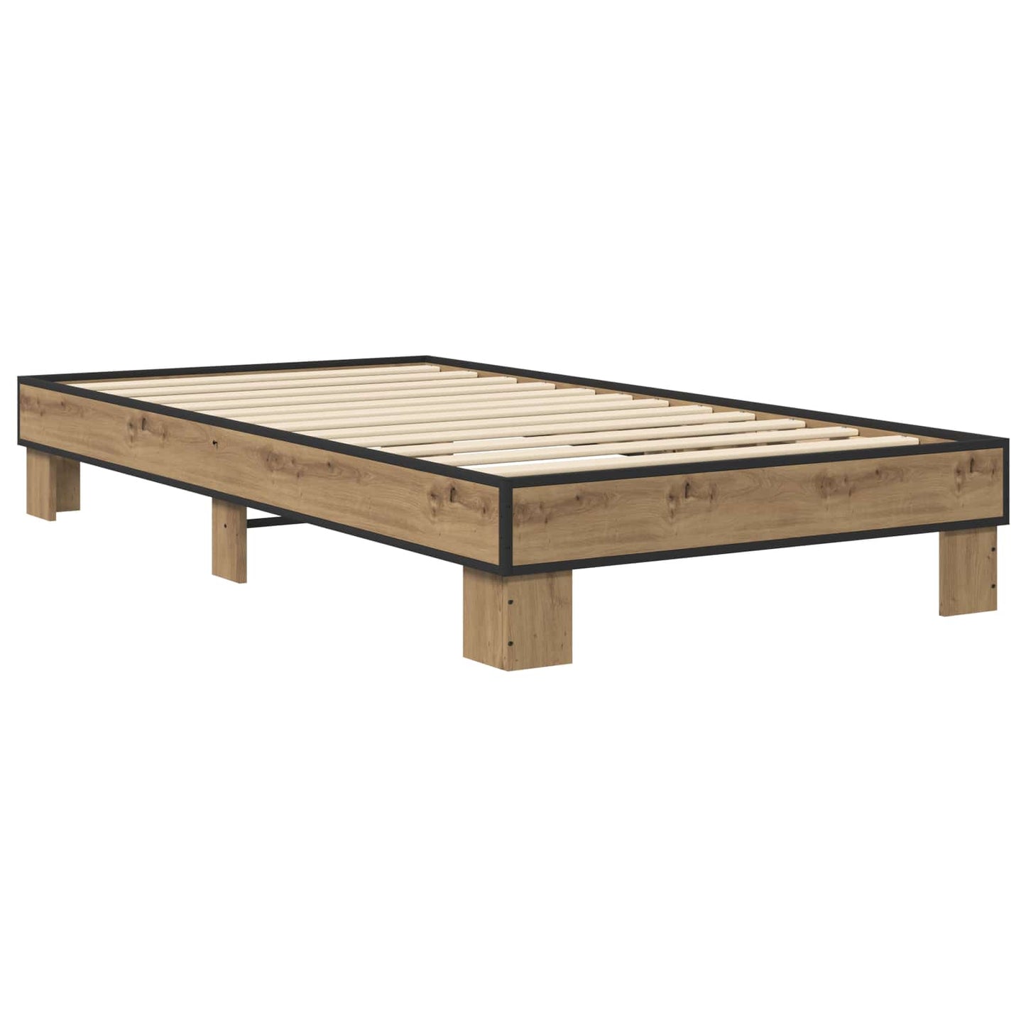 vidaXL Σκελετός Κρεβατιού Artisan Δρυς 80 x 200 cm Επεξεργασμένο Ξύλο