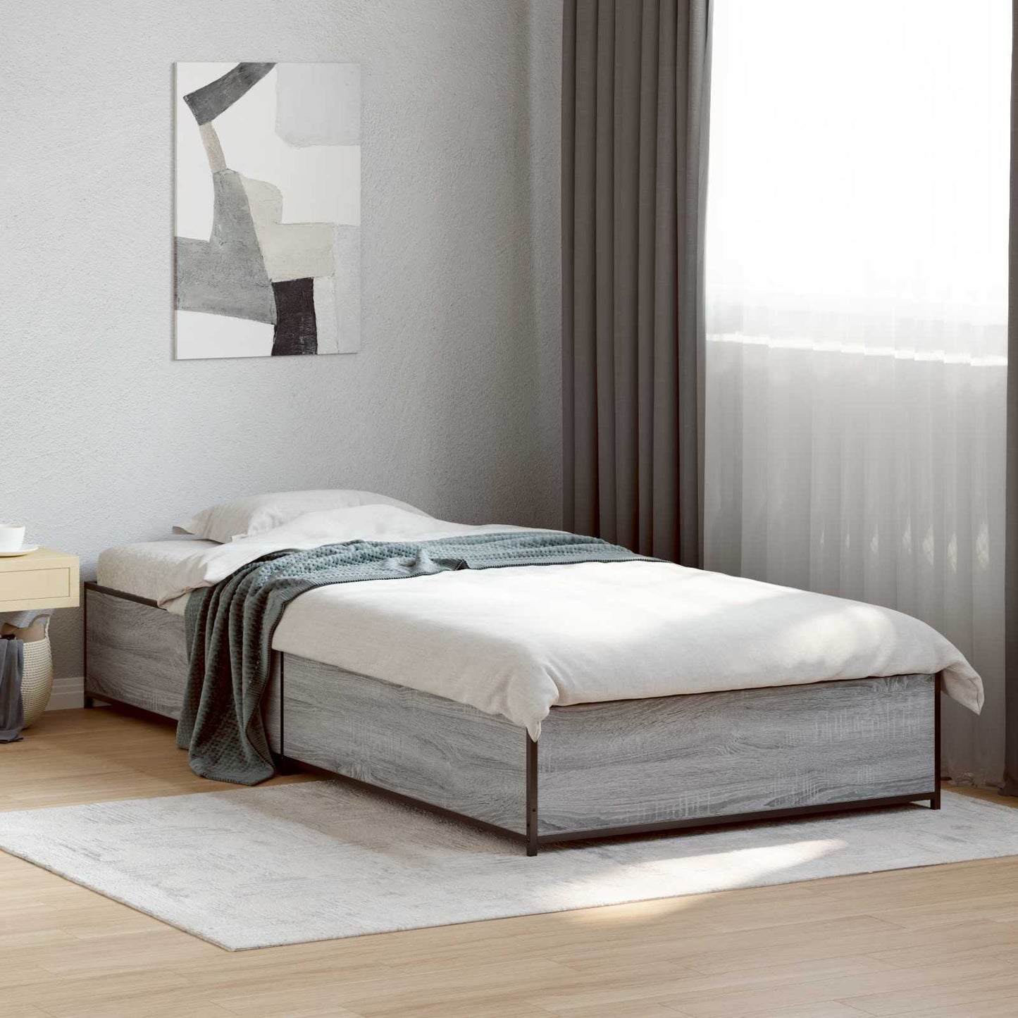 vidaXL Σκελετός Κρεβατιού Γκρι Sonoma 80 x 200 cm Επεξεργασμένο Ξύλο