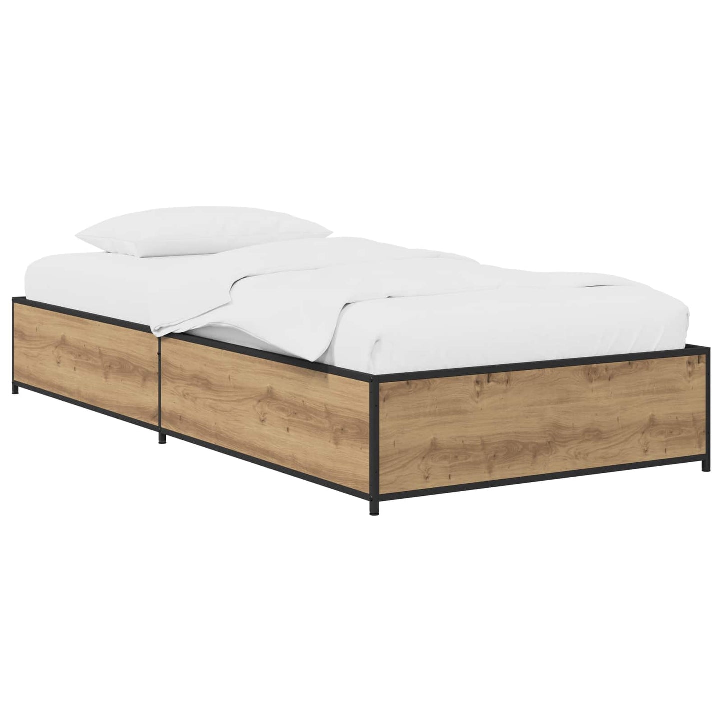 vidaXL Σκελετός Κρεβατιού Artisan Δρυς 80 x 200 cm Επεξεργασμένο Ξύλο