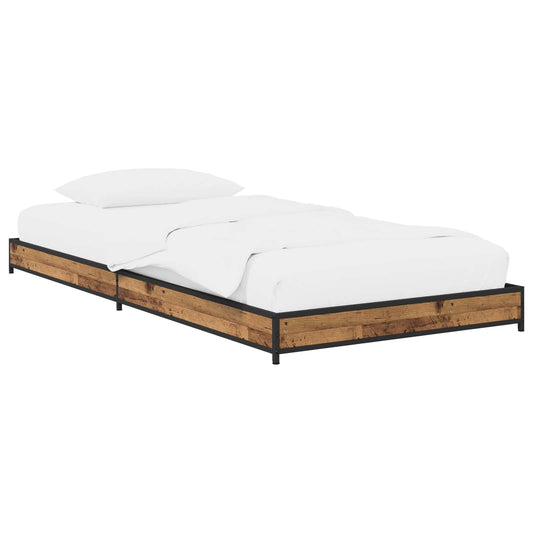 vidaXL Σκελετός Κρεβατιού Παλαιωμένο ξύλο 80 x 200 cm