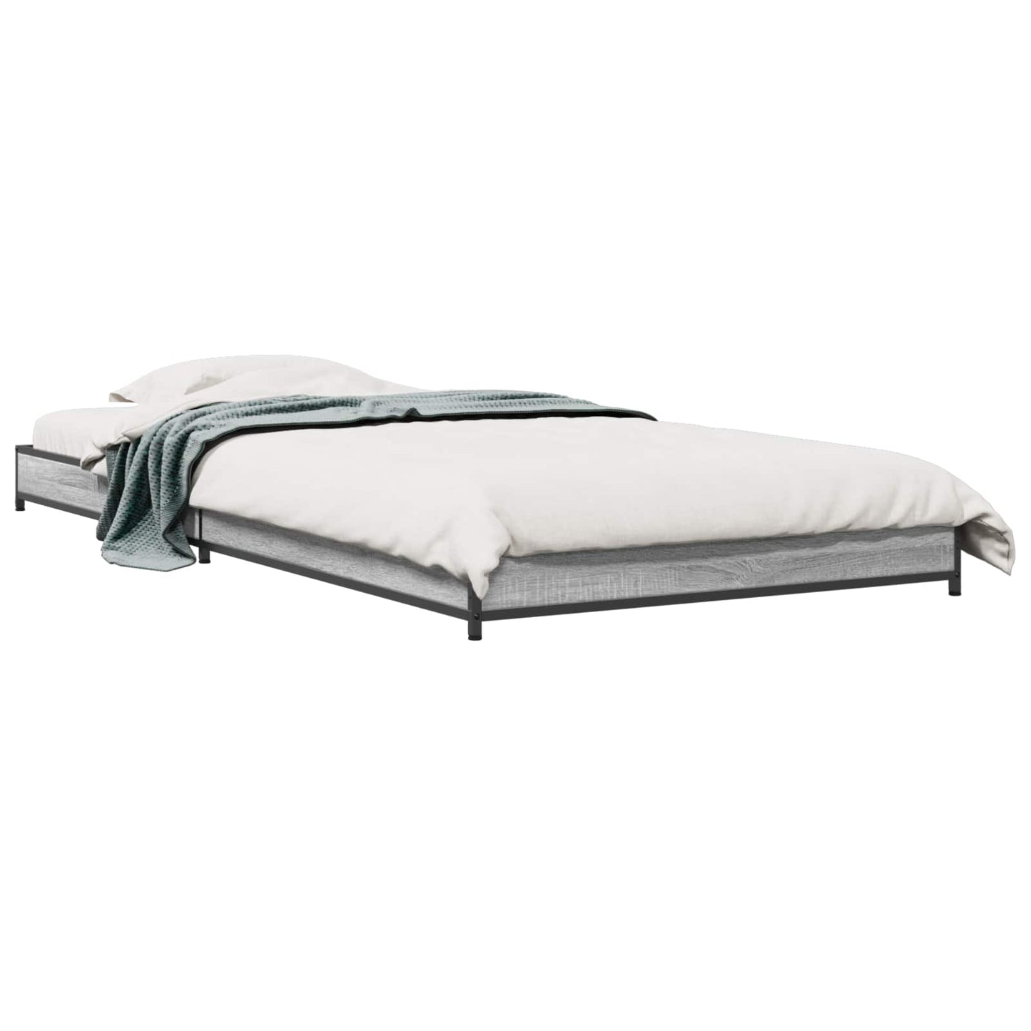 vidaXL Σκελετός Κρεβατιού Γκρι Sonoma 80 x 200 cm Επεξεργασμένο Ξύλο