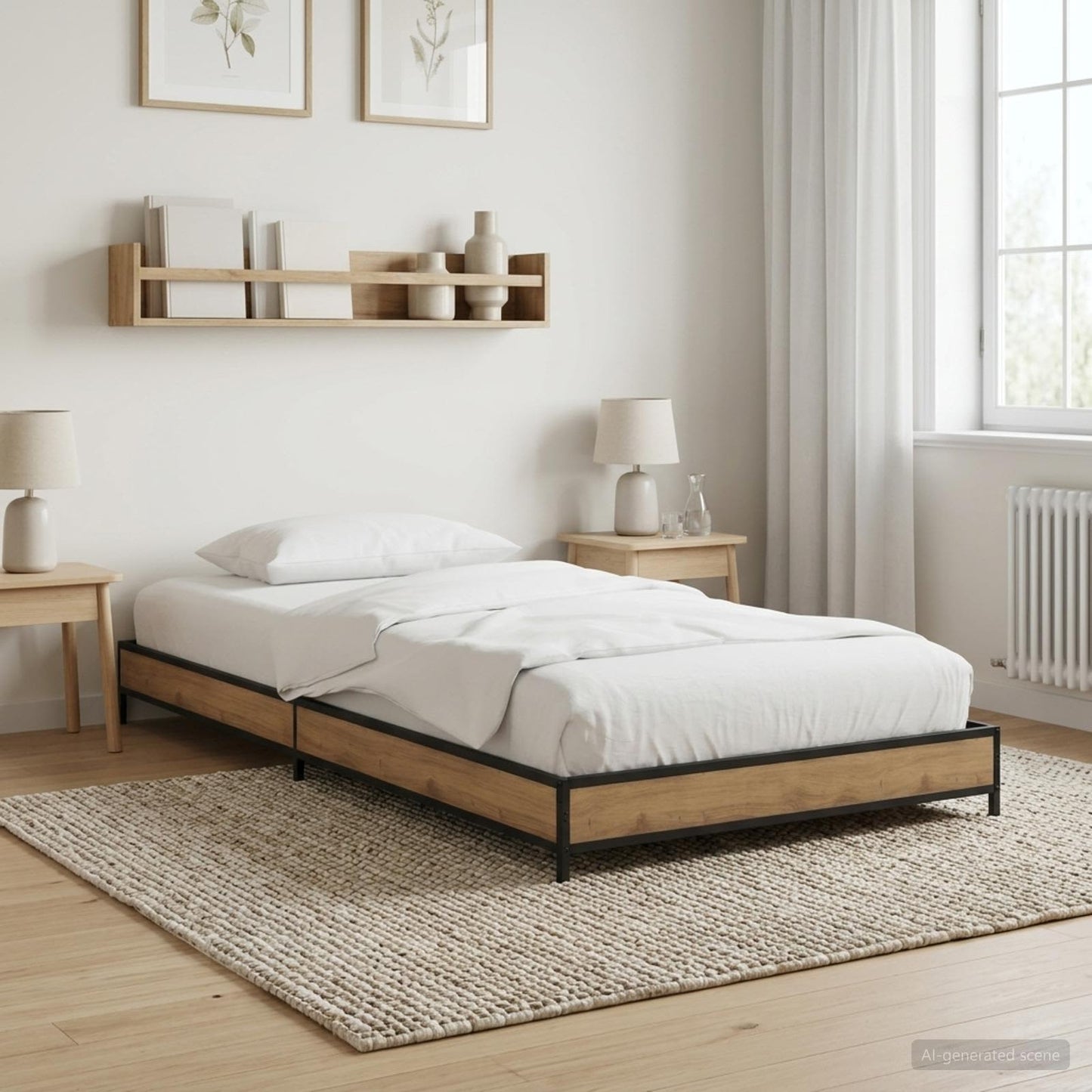 vidaXL Σκελετός Κρεβατιού Artisan Δρυς 80 x 200 cm Επεξεργασμένο Ξύλο