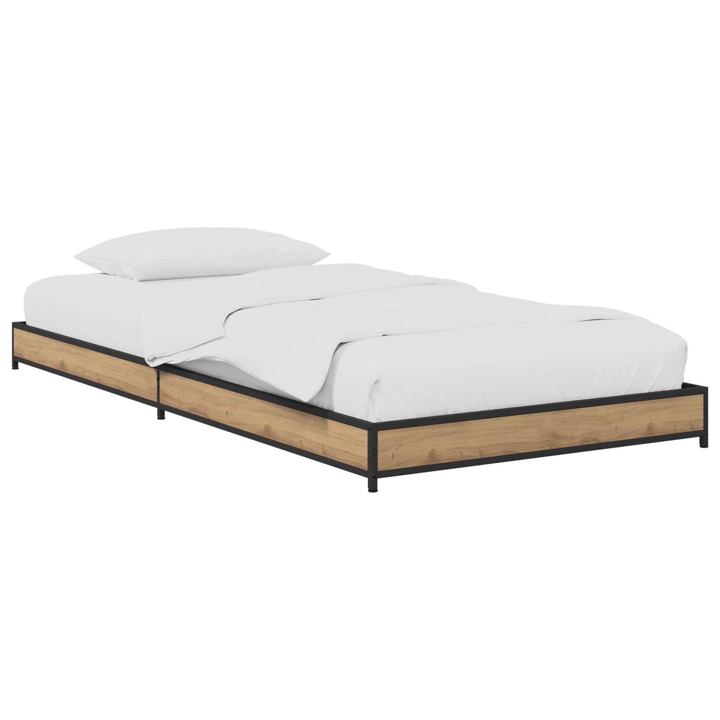 vidaXL Σκελετός Κρεβατιού Artisan Δρυς 80 x 200 cm Επεξεργασμένο Ξύλο