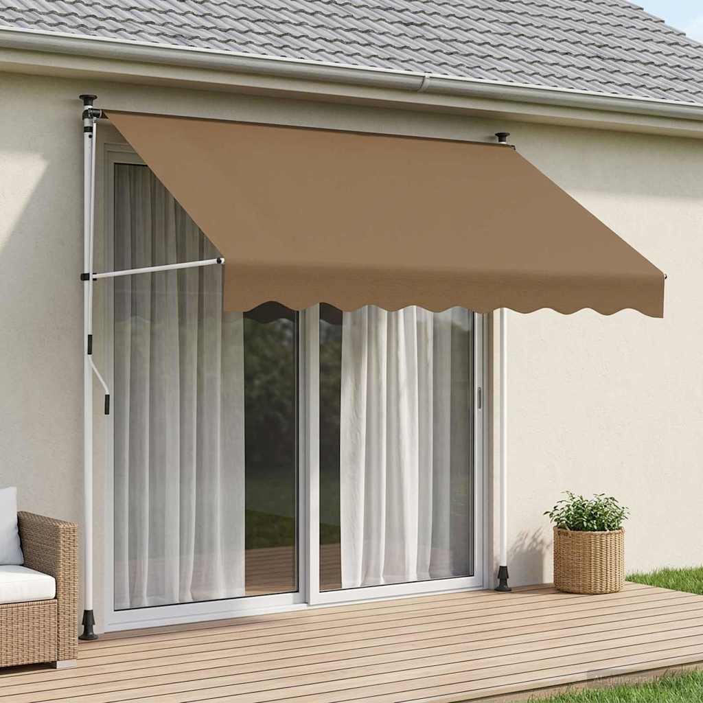 vidaXL Χειροκίνητη Ανακλινόμενη Σκίαση Μπεζ 350 cm