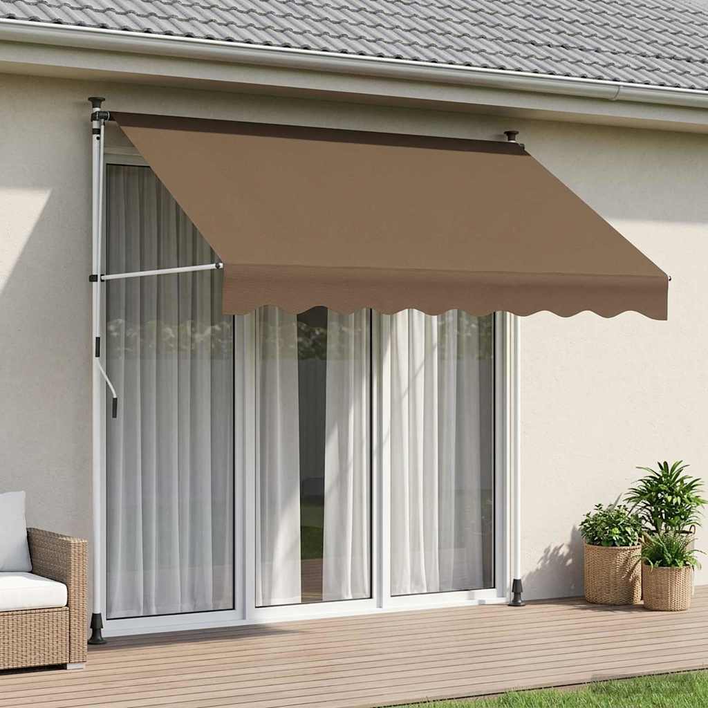 vidaXL Χειροκίνητη Ανακλινόμενη Σκίαση Taupe 250 cm