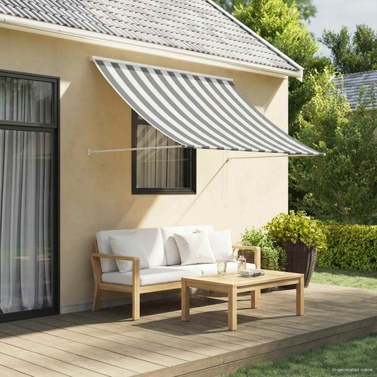 vidaXL Αντιανεμικό Γκρι και Λευκό 200 x 150 cm