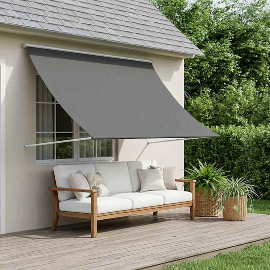 vidaXL Αντιανεμικό Ανοιχτό γκρι 150 x 150 cm