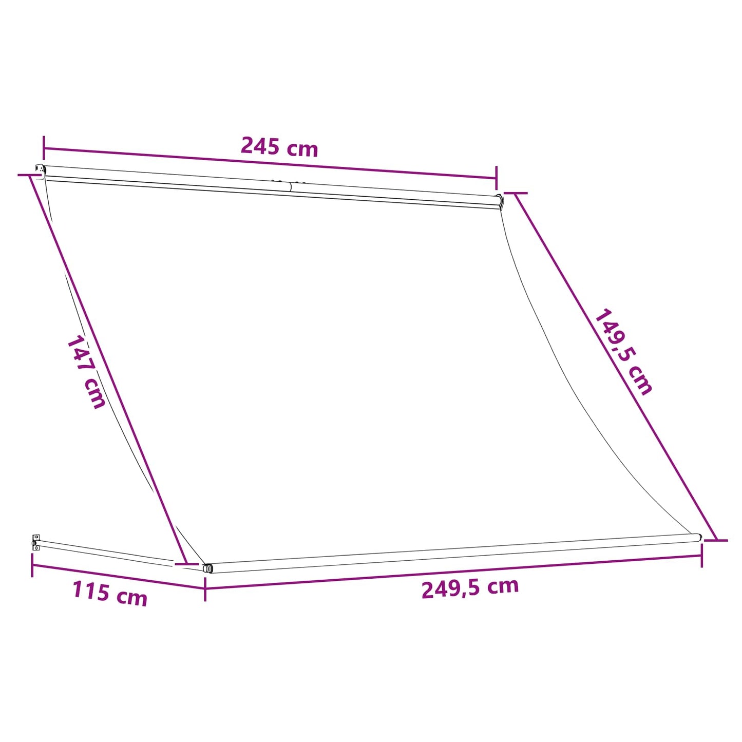 vidaXL Αντιανεμικό Taupe 250 x 150 cm