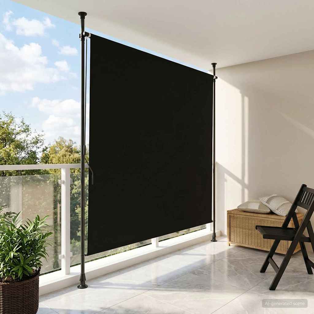 vidaXL Εξωτερικό ρολό Μαύρο 100 x 270 cm