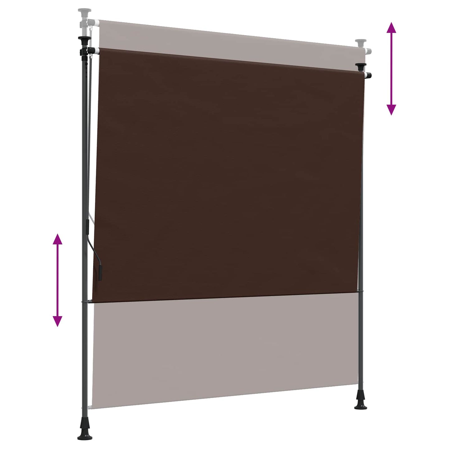 vidaXL Εξωτερικό ρολό Καφέ 150 x 270 cm