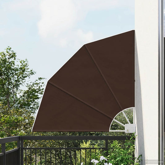 vidaXL Αδιάφανο σκίαστρο μπαλκονιού 115 x 115 εκ Πολυεστέρας Καφέ