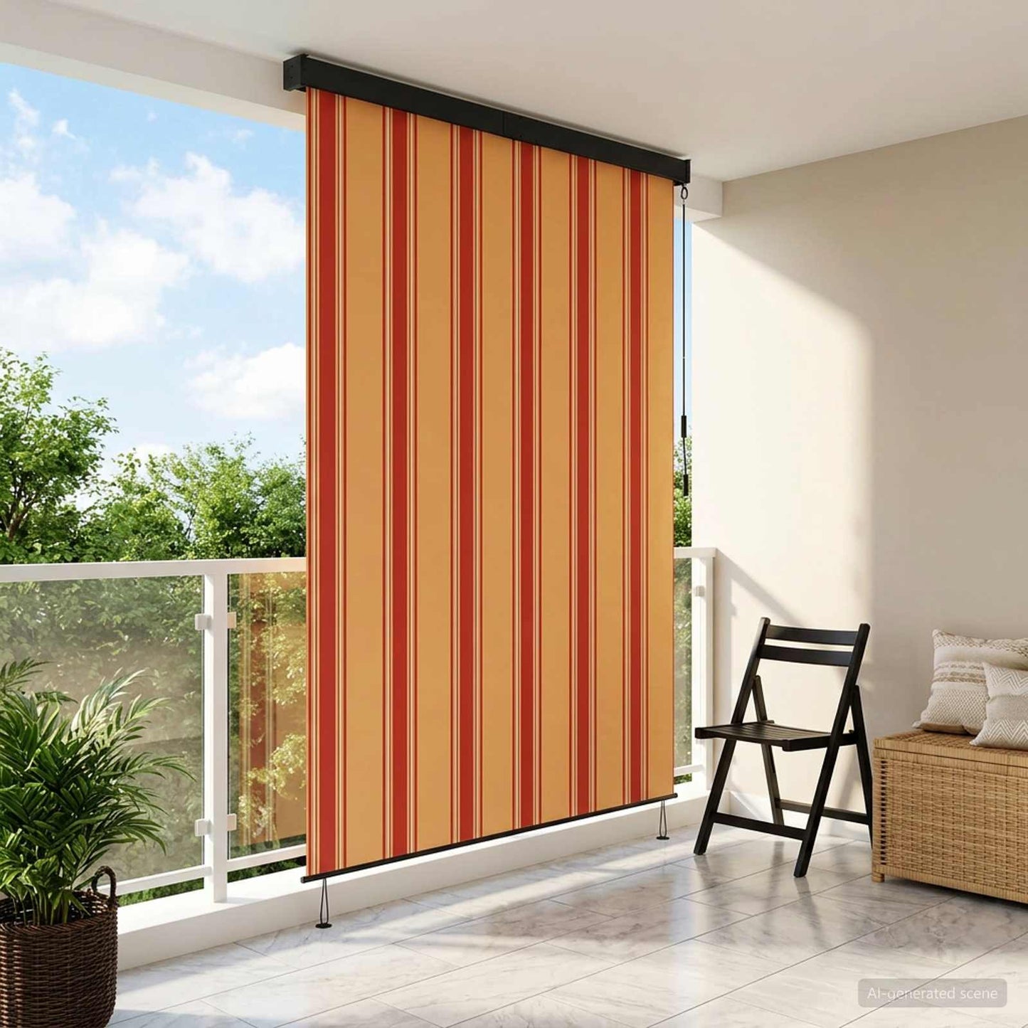 vidaXL Ρόλερ Πολύχρωμο 80 x 250 cm Ύφασμα και Αλουμίνιο