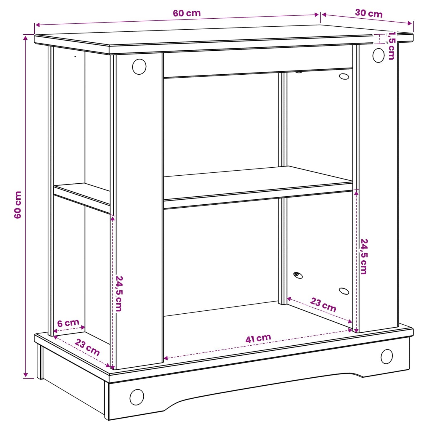 vidaXL Βάση ενυδρείου CORONA Καφέ 60 x 30 x 60 cm 150 κιλά