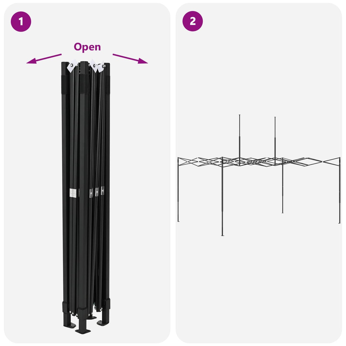 vidaXL Σκηνή με 4 Πλευρικούς Τοίχους 2,9 x 4,3 μ Στρατιωτική Καμουφλάζ