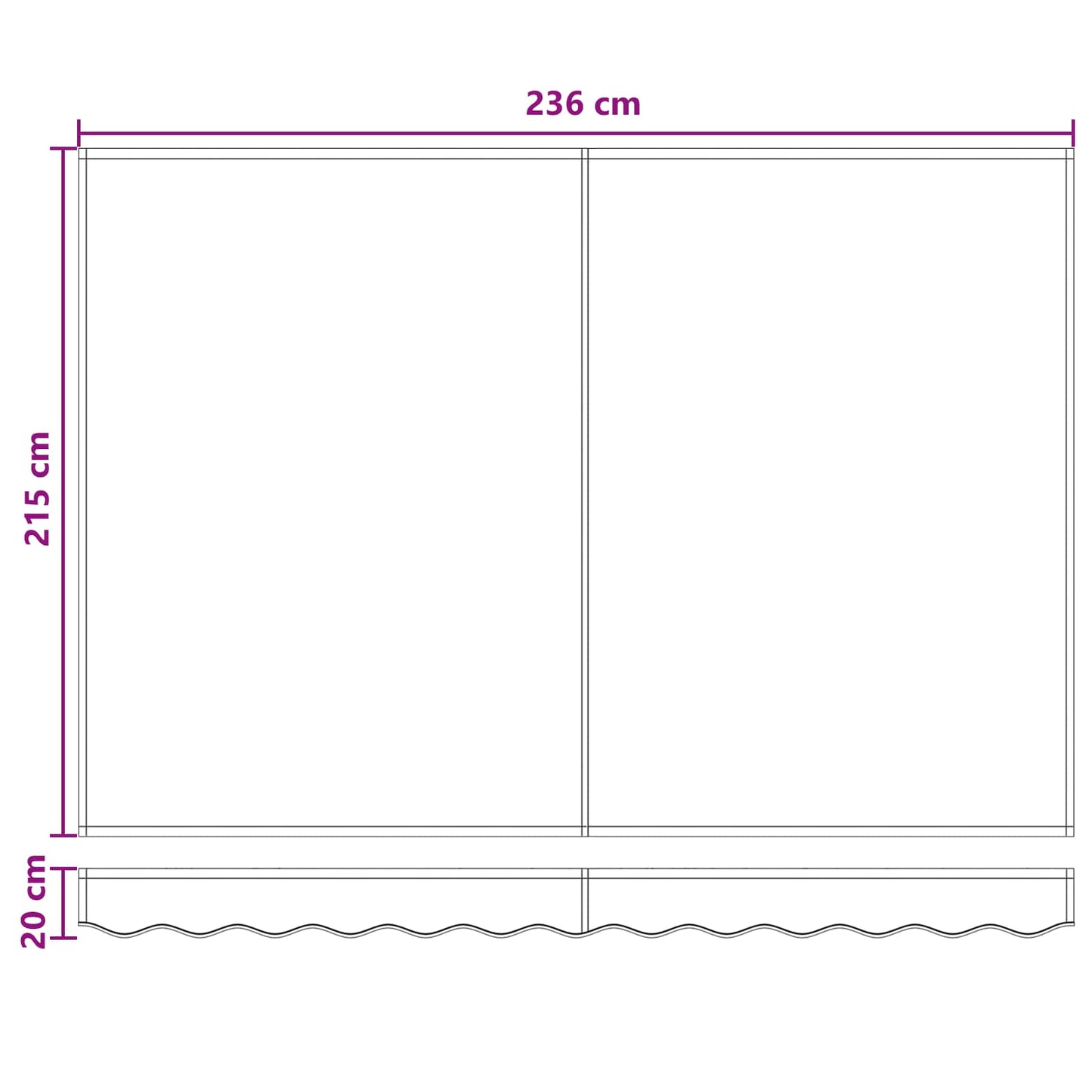 vidaXL Ύφασμα αντικατάστασης τέντας Taupe 236 x 195 εκ Πολυεστέρας