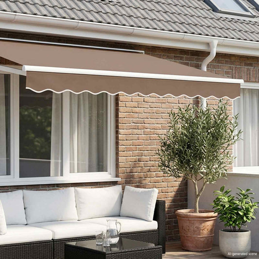 vidaXL Αντικατάσταση κουρτίνας τέντας Taupe 481 x 20 εκ. Πολυεστέρας