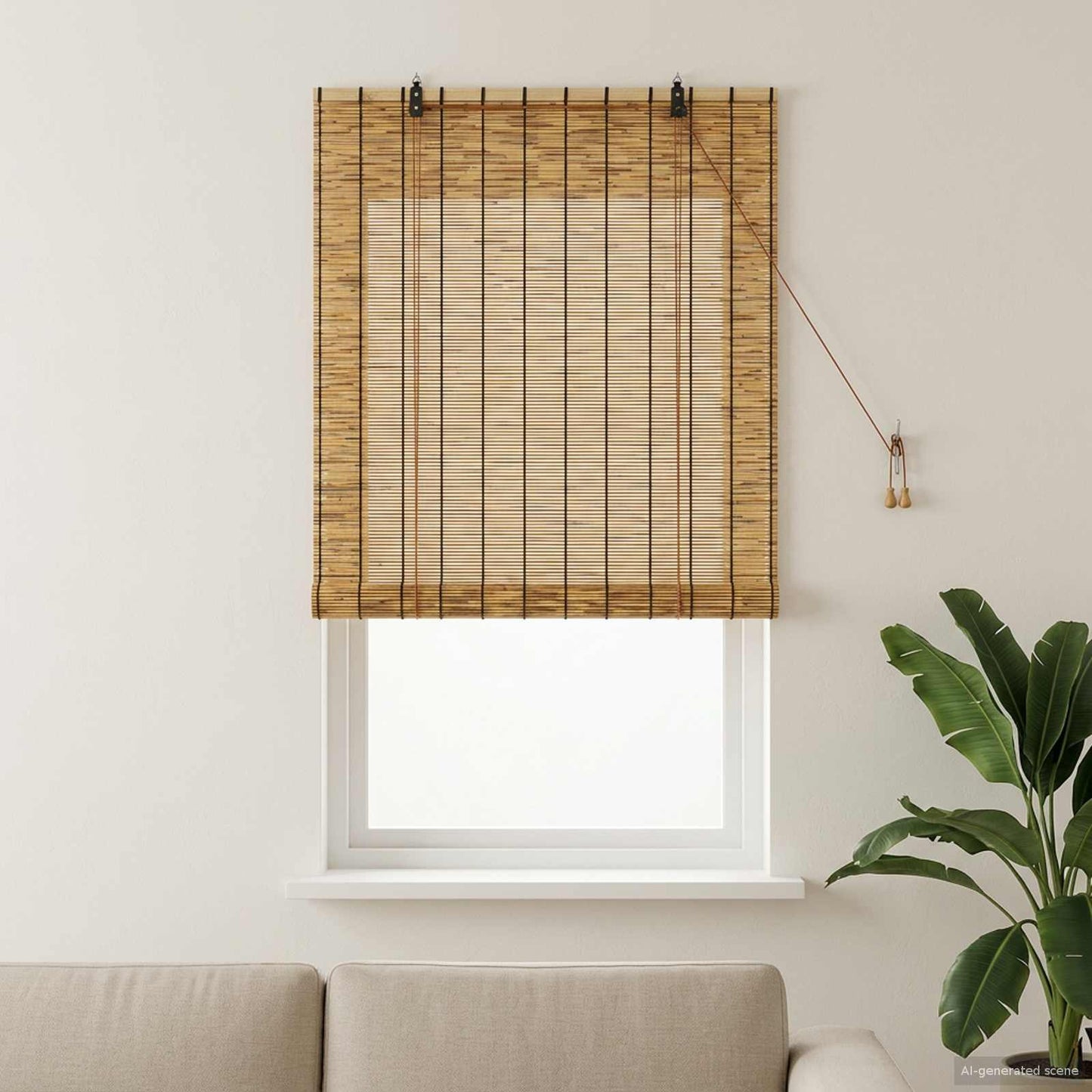 vidaXL Ρόλερ (στόρι) Καφέ 100 x 160 cm Καλάμι