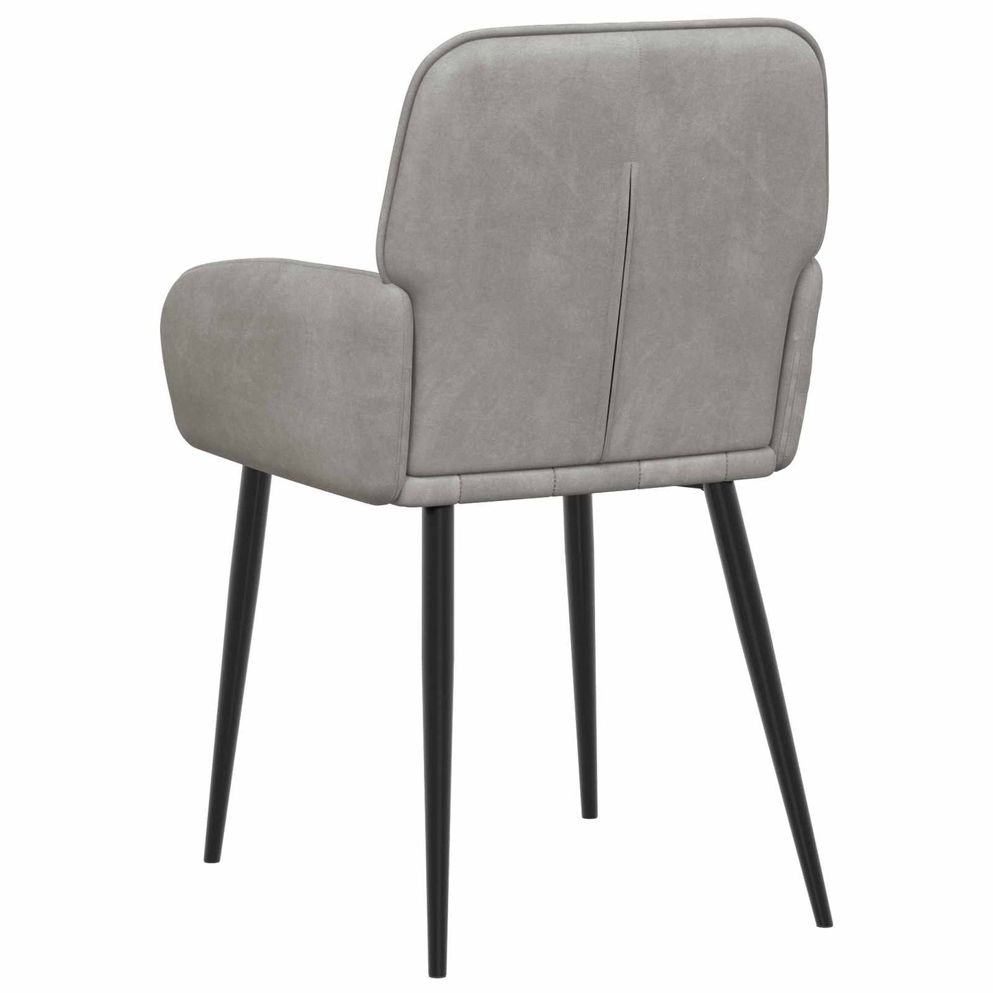 vidaXL Καρέκλες φαγητού 2 pcs Βελούδο Ανοιχτό γκρι 57 x 50 x 85 εκ.