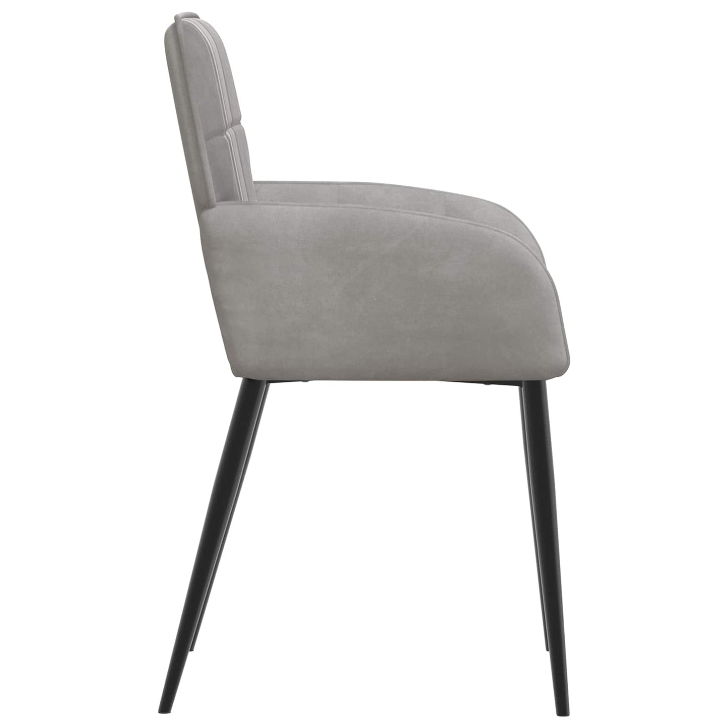 vidaXL Καρέκλες φαγητού 2 pcs Βελούδο Ανοιχτό γκρι 57 x 50 x 85 εκ.