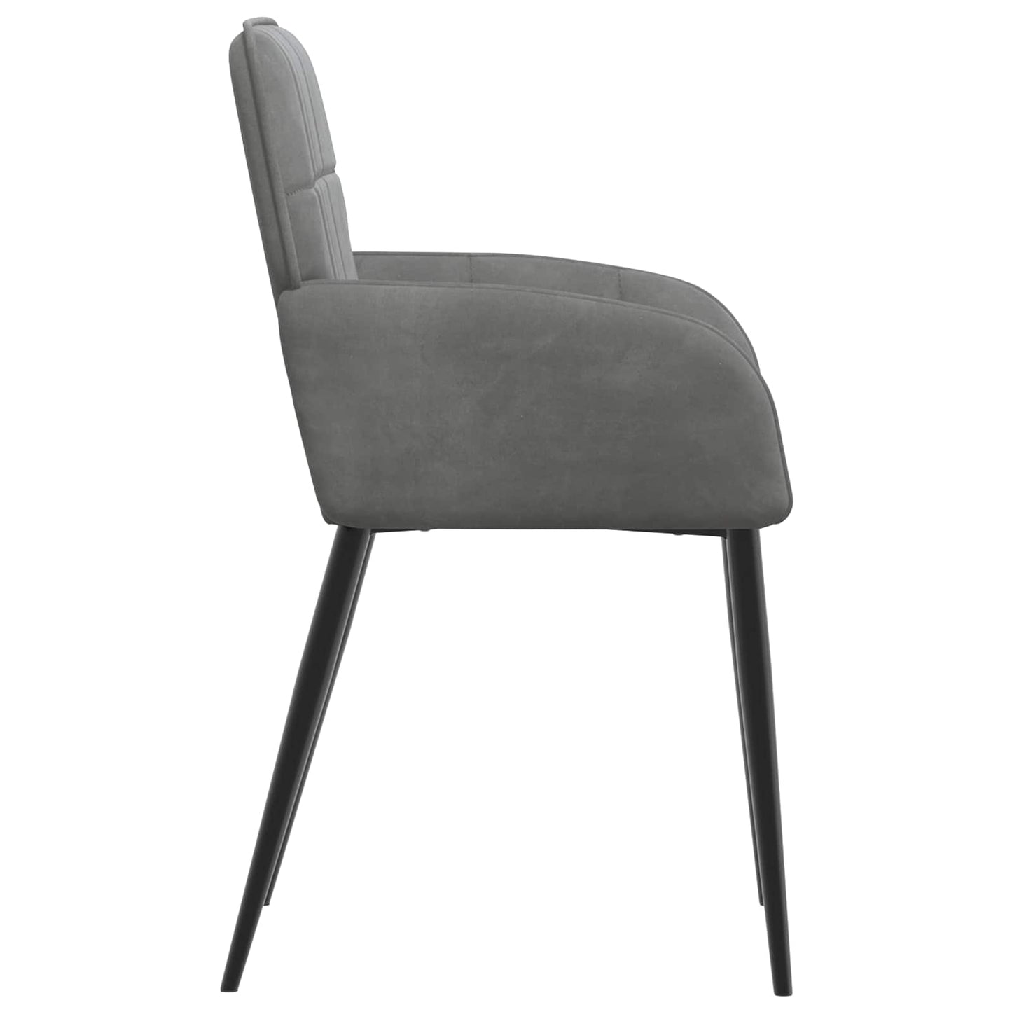 vidaXL Καρέκλες φαγητού 2 pcs Βελούδο Σκούρο Γκρι 57 x 50 x 85 εκ.