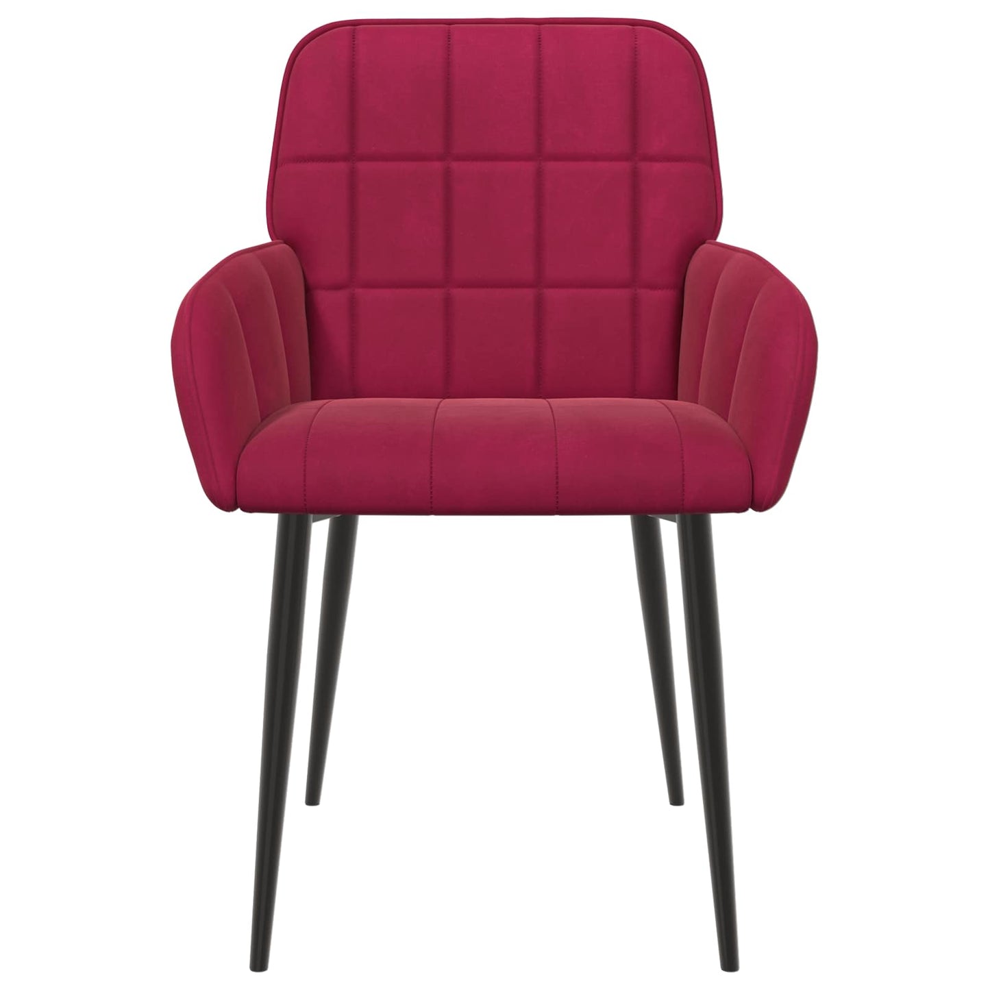 vidaXL Καρέκλες φαγητού 2 pcs Βελούδο Κόκκινο 57 x 50 x 85 εκ.