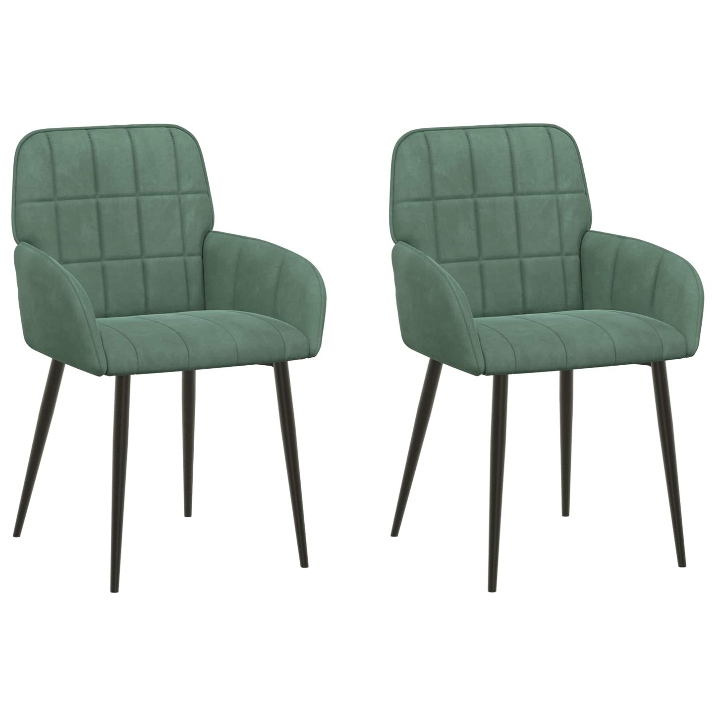 vidaXL Καρέκλες φαγητού 2 pcs Βελούδο Θαλασσί 57 x 50 x 85 εκ.