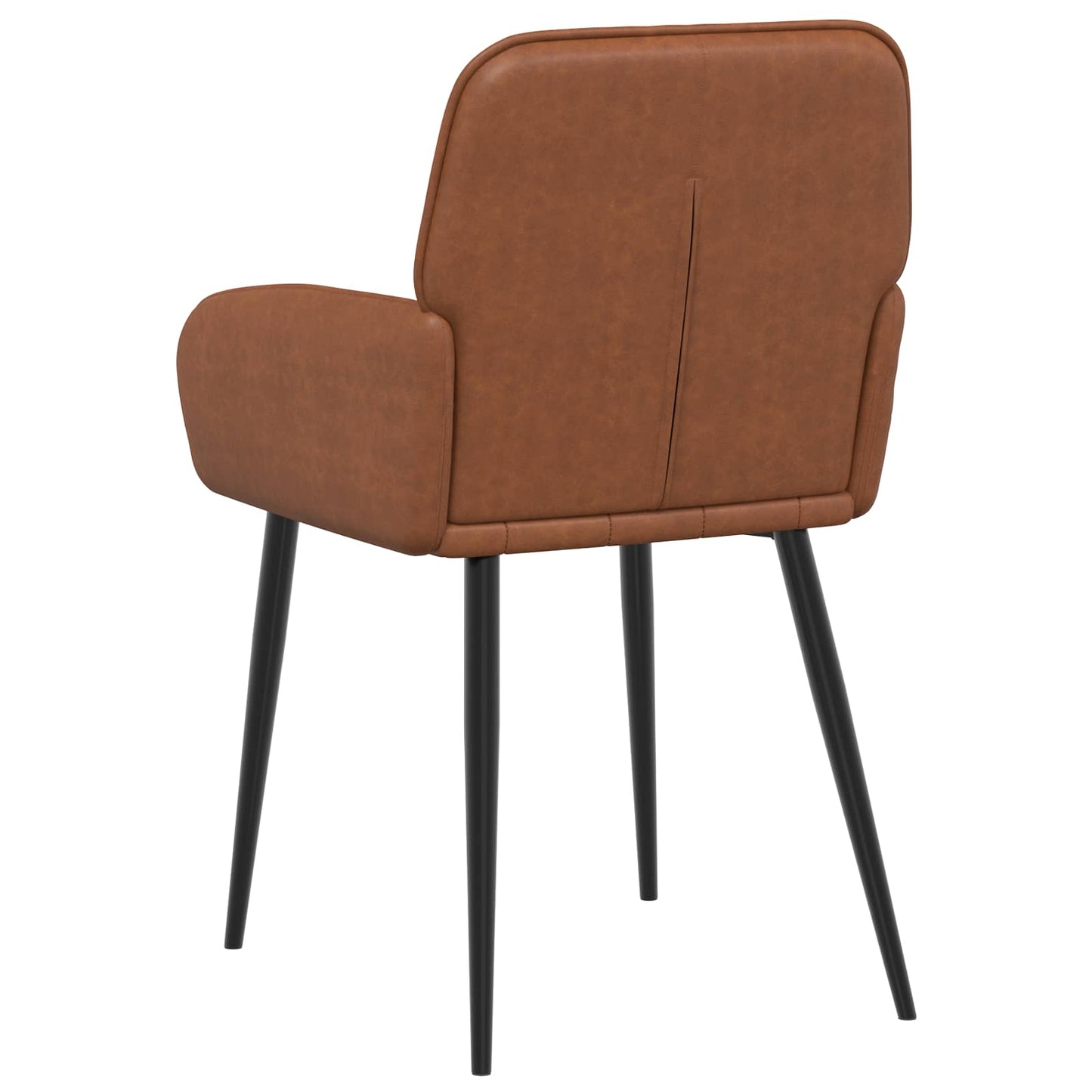 vidaXL Καρέκλες φαγητού 2 pcs Τεχνητό Δέρμα Καφέ 57 x 50 x 85 εκ.