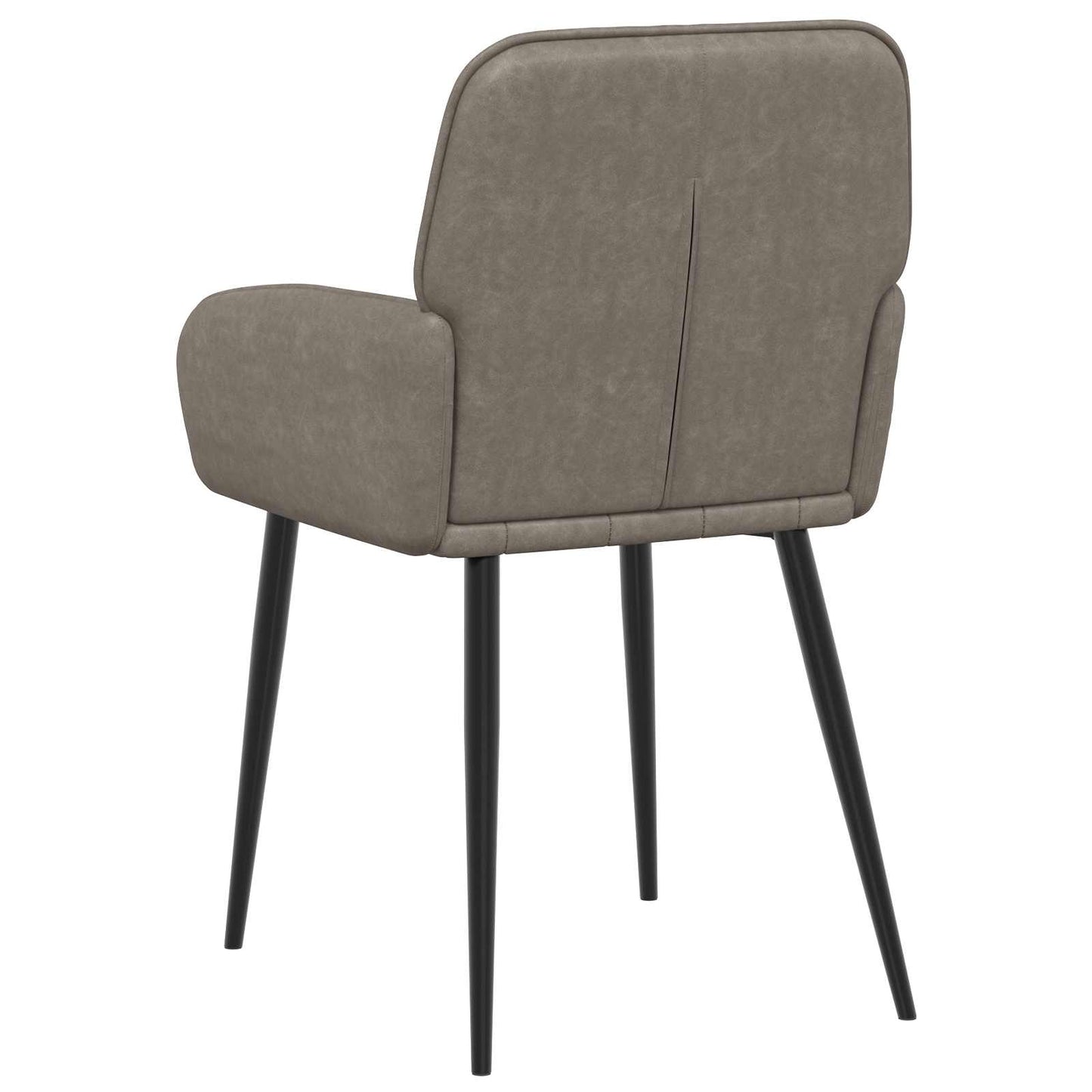 vidaXL Καρέκλες φαγητού 2 pcs Τεχνητό Δέρμα Γκρι 57 x 50 x 85 εκ.