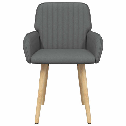 vidaXL Καρέκλες φαγητού 2 pcs Ύφασμα Σκούρο Γκρι 56,5 x 50 x 87,5 εκ.